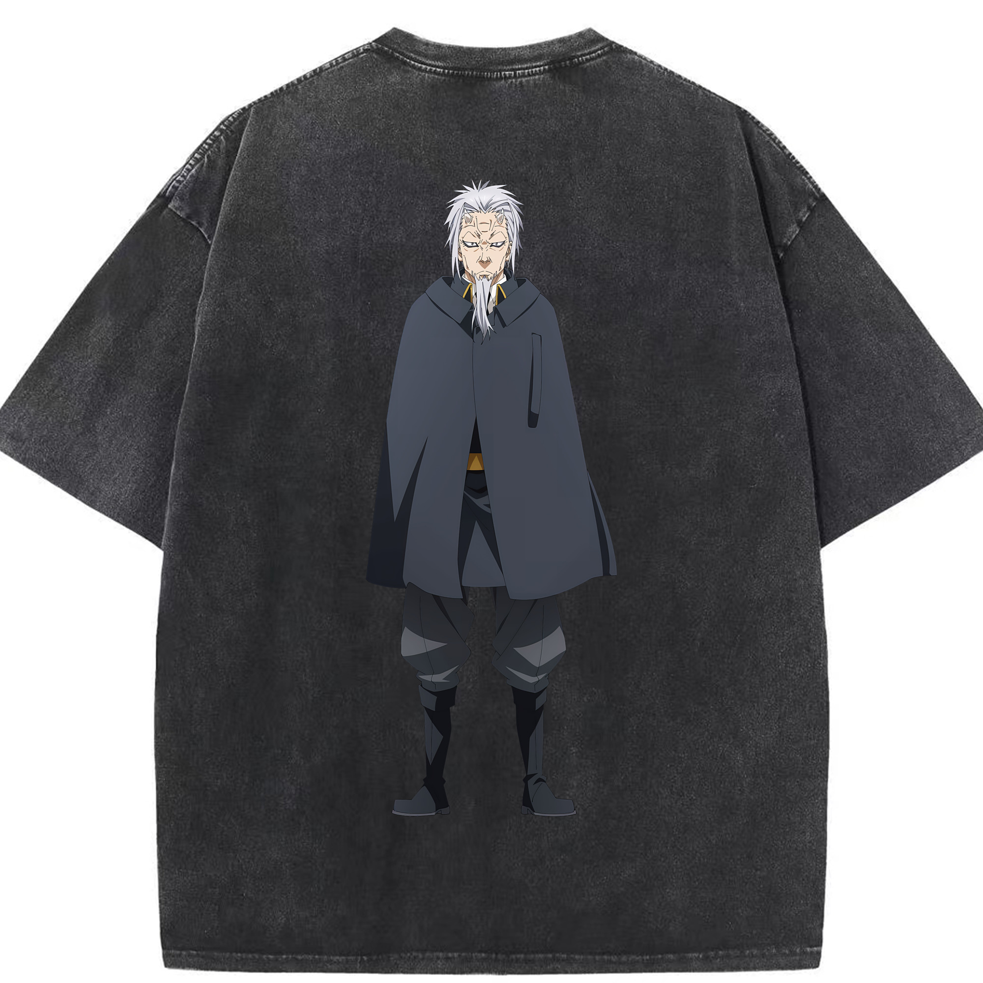 （画像用） 転スラ Regarding Reincarnated to Slime 綿100% ヴィンテージ風 半袖Tシャツ（背面プリント）