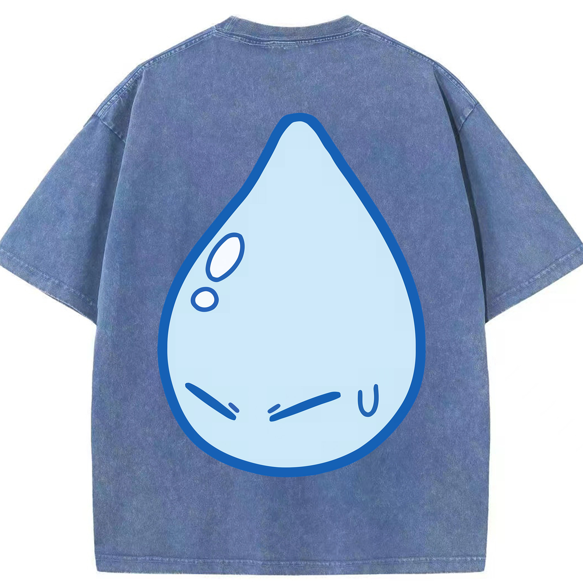 （画像用） 転スラ Regarding Reincarnated to Slime 綿100% ヴィンテージ風 半袖Tシャツ（背面プリント）
