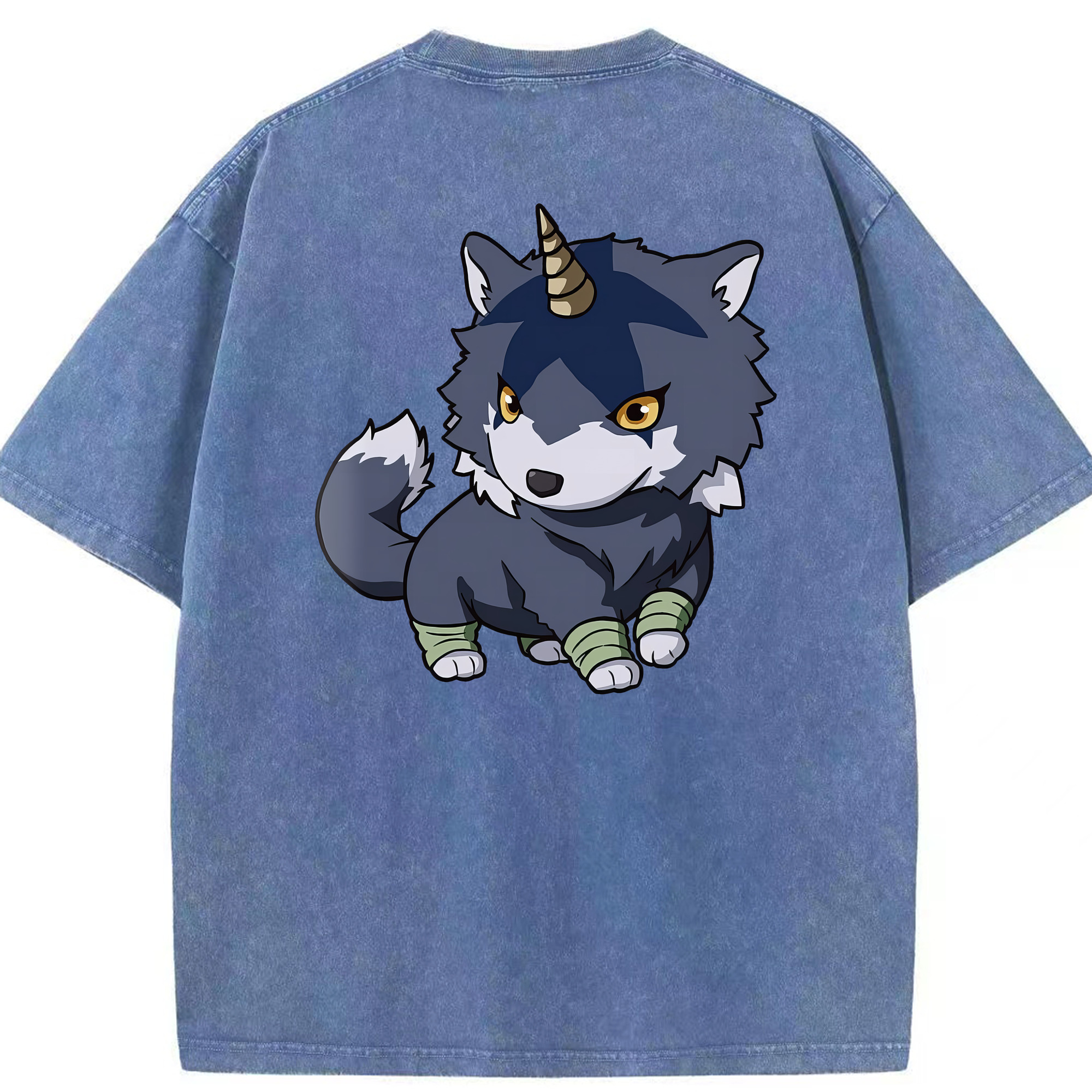 （画像用） 転スラ Regarding Reincarnated to Slime 綿100% ヴィンテージ風 半袖Tシャツ（背面プリント）