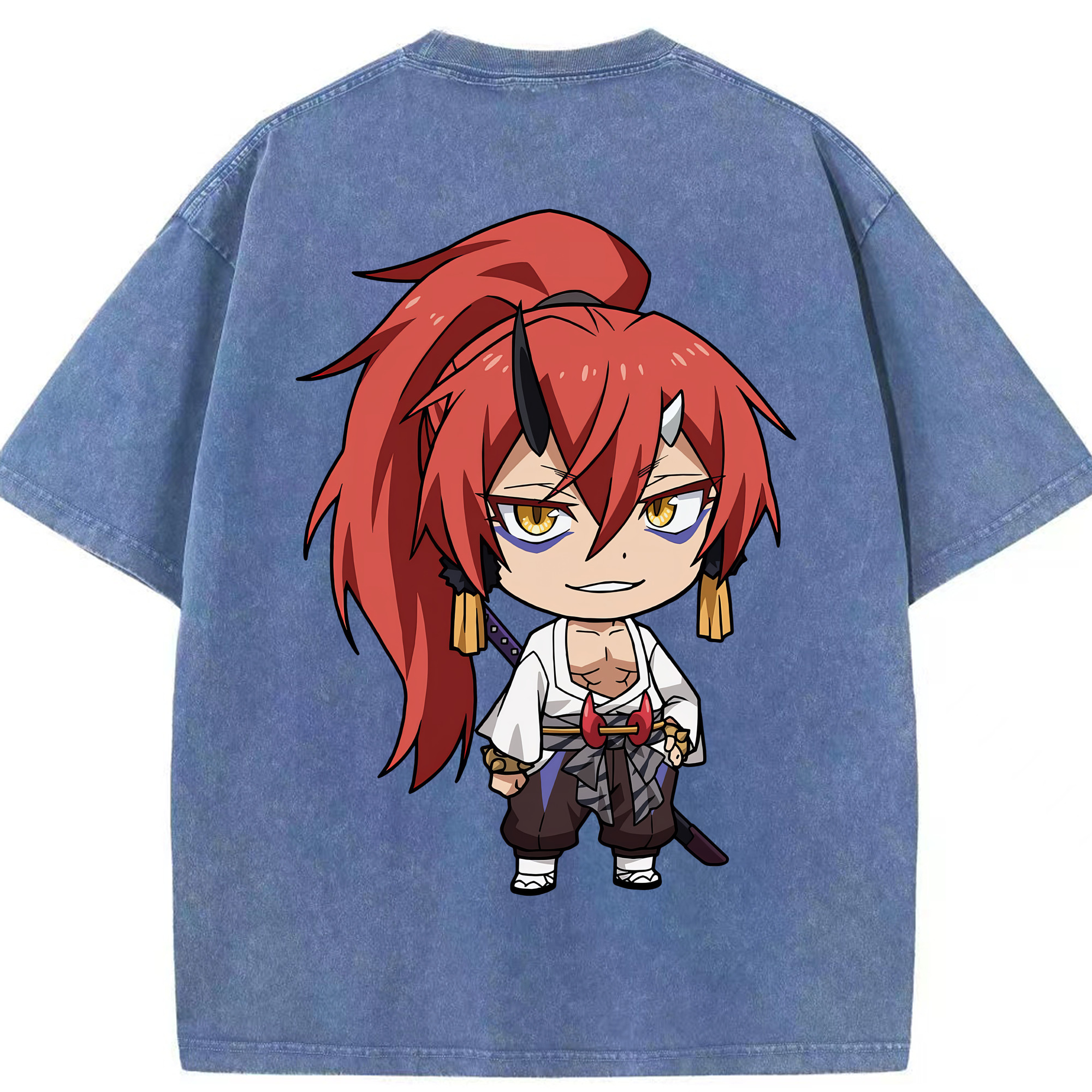 （画像用） 転スラ Regarding Reincarnated to Slime 綿100% ヴィンテージ風 半袖Tシャツ（背面プリント）