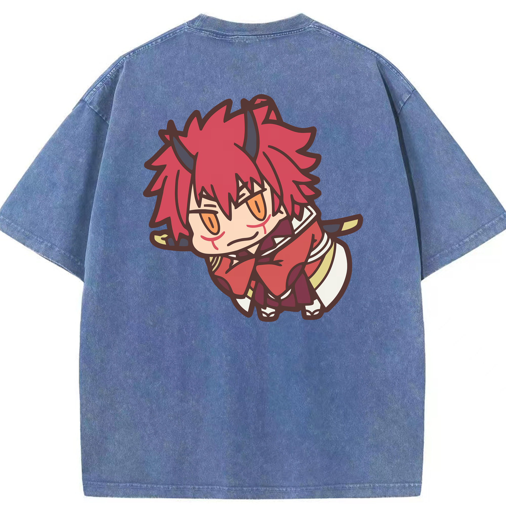 （画像用） 転スラ Regarding Reincarnated to Slime 綿100% ヴィンテージ風 半袖Tシャツ（背面プリント）