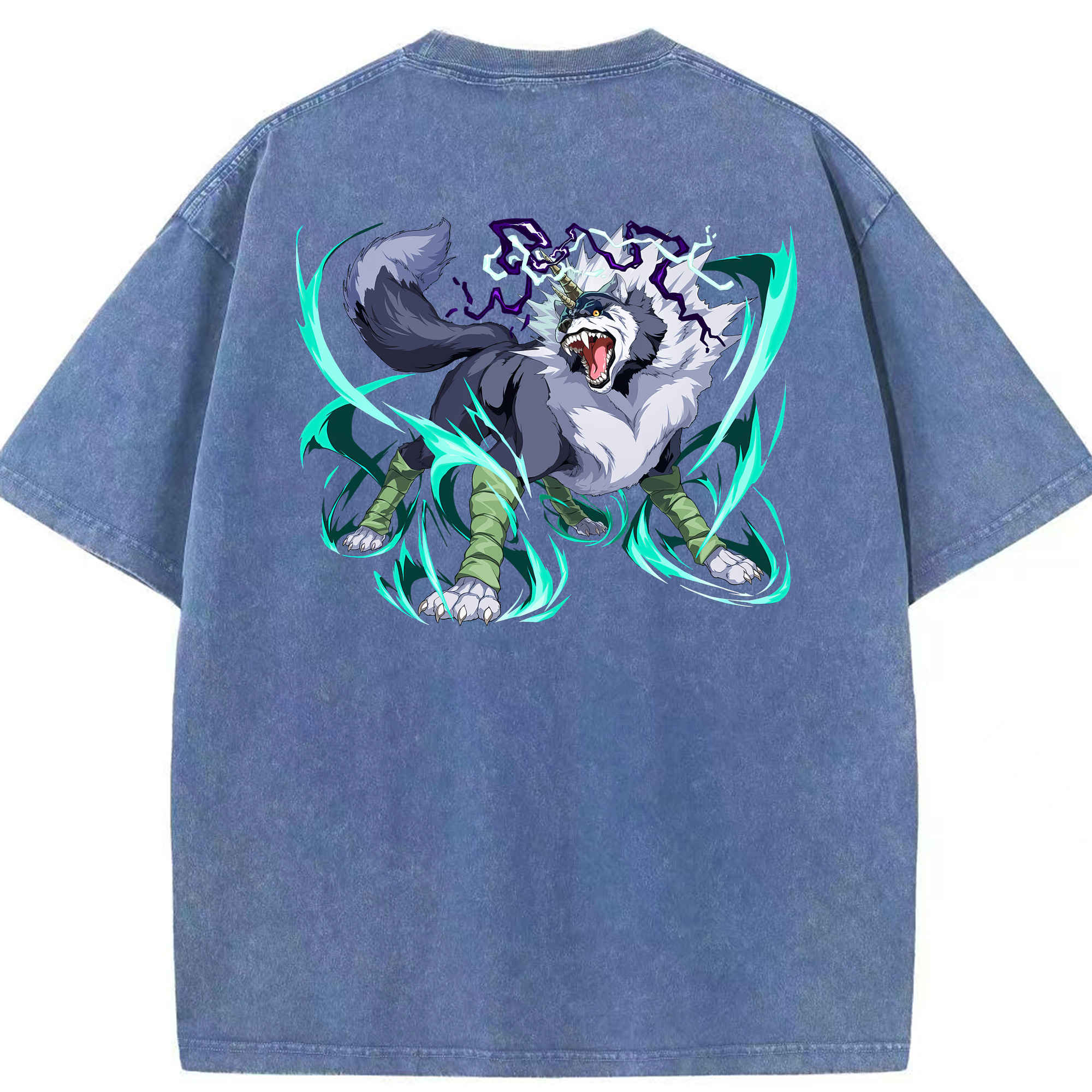 （画像用） 転スラ Regarding Reincarnated to Slime 綿100% ヴィンテージ風 半袖Tシャツ（背面プリント）
