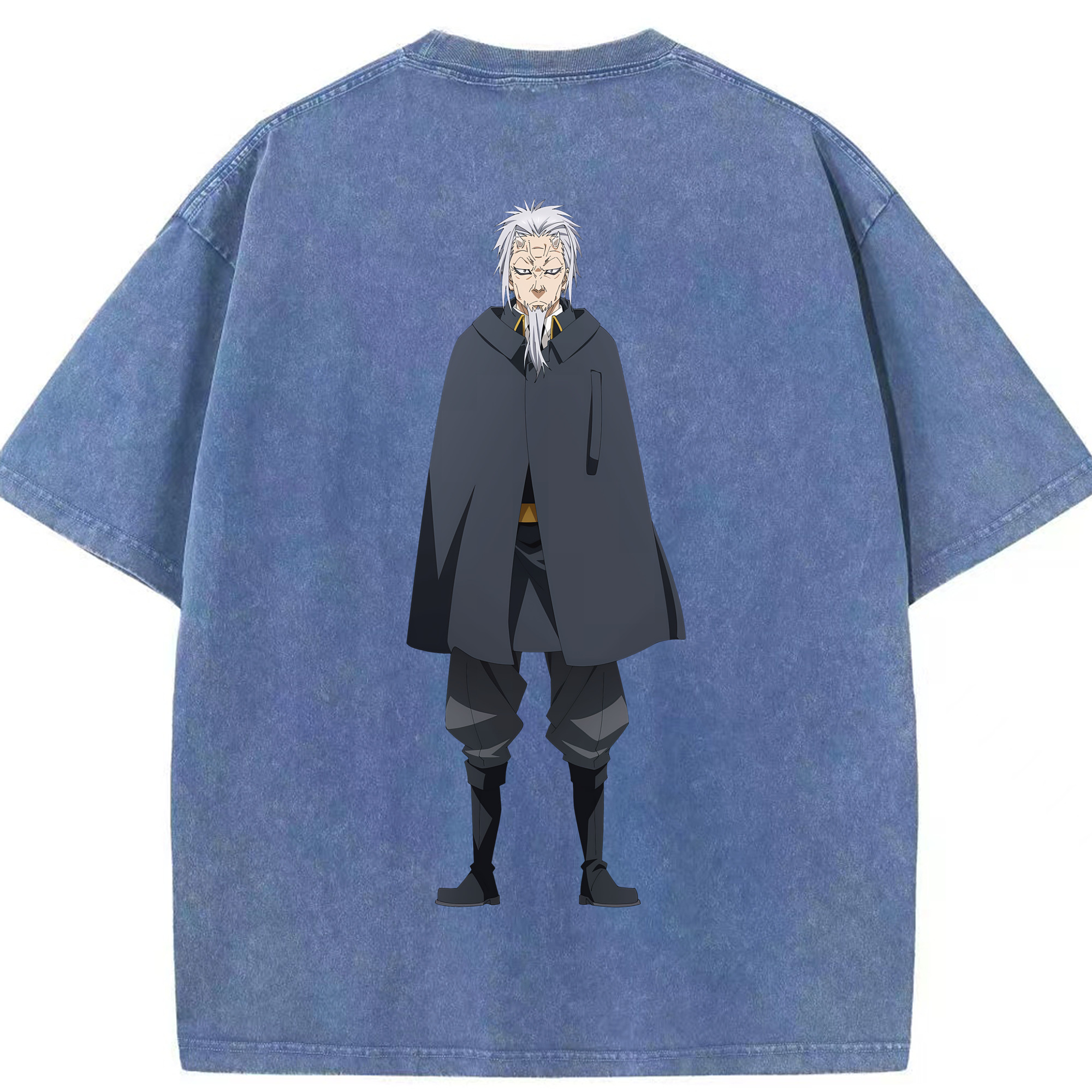 （画像用） 転スラ Regarding Reincarnated to Slime 綿100% ヴィンテージ風 半袖Tシャツ（背面プリント）