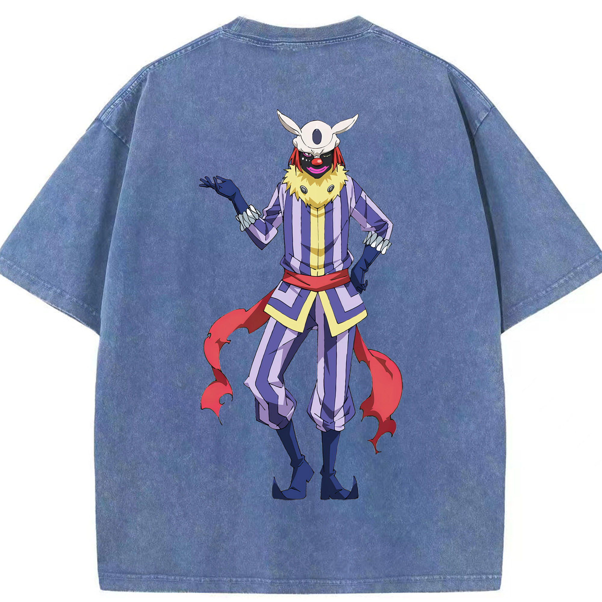 （画像用） 転スラ Regarding Reincarnated to Slime 綿100% ヴィンテージ風 半袖Tシャツ（背面プリント）