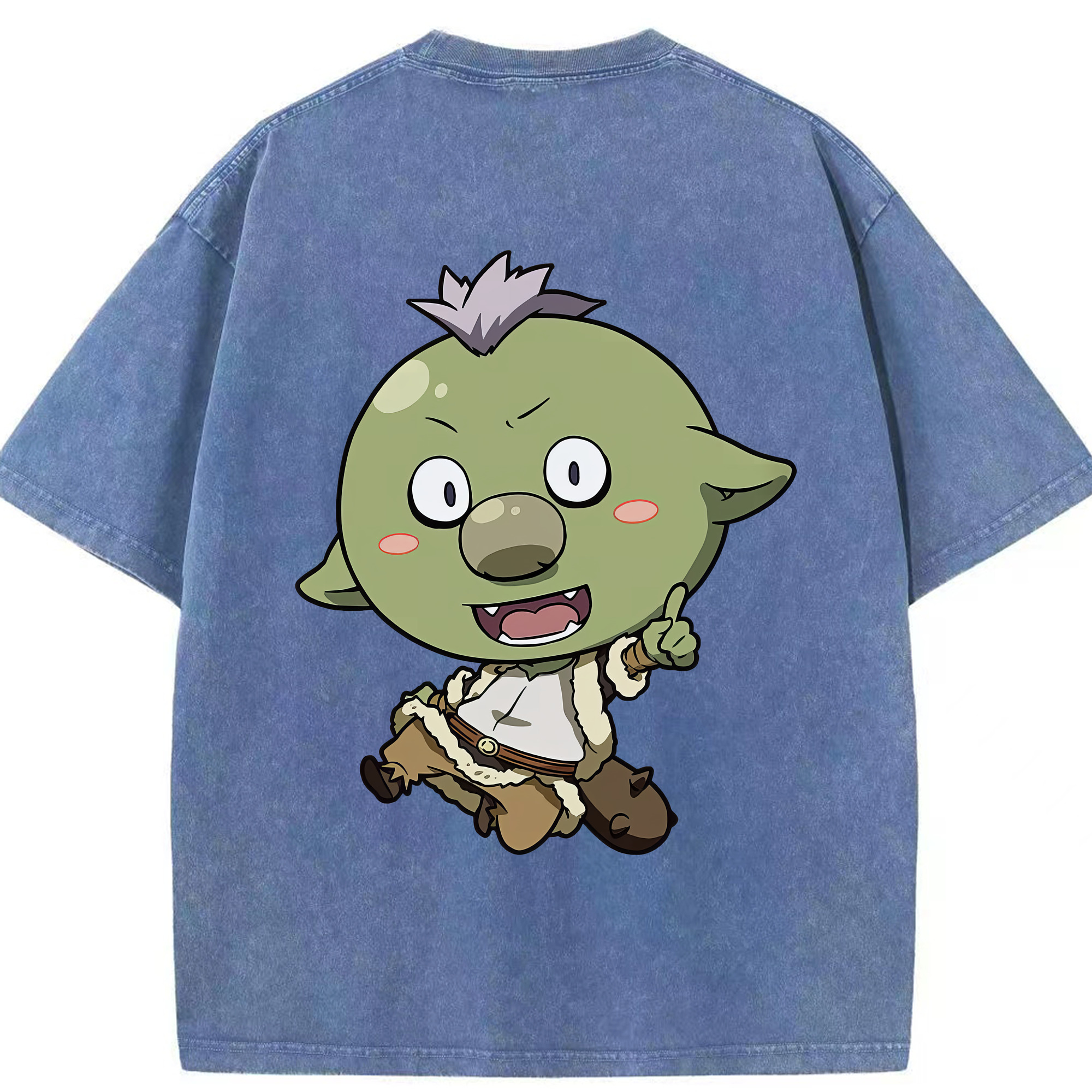 （画像用） 転スラ Regarding Reincarnated to Slime 綿100% ヴィンテージ風 半袖Tシャツ（背面プリント）