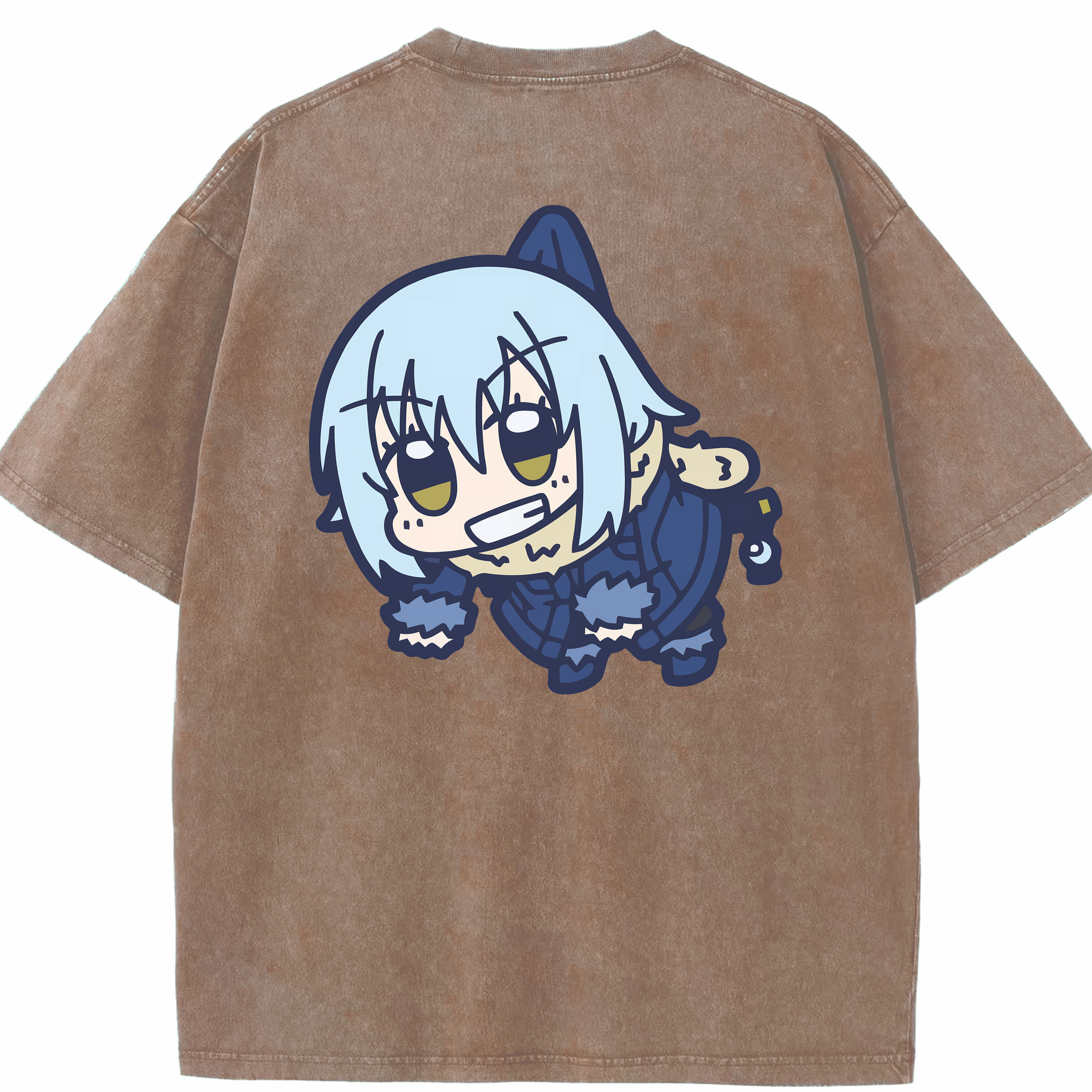 （画像用） 転スラ Regarding Reincarnated to Slime 綿100% ヴィンテージ風 半袖Tシャツ（背面プリント）