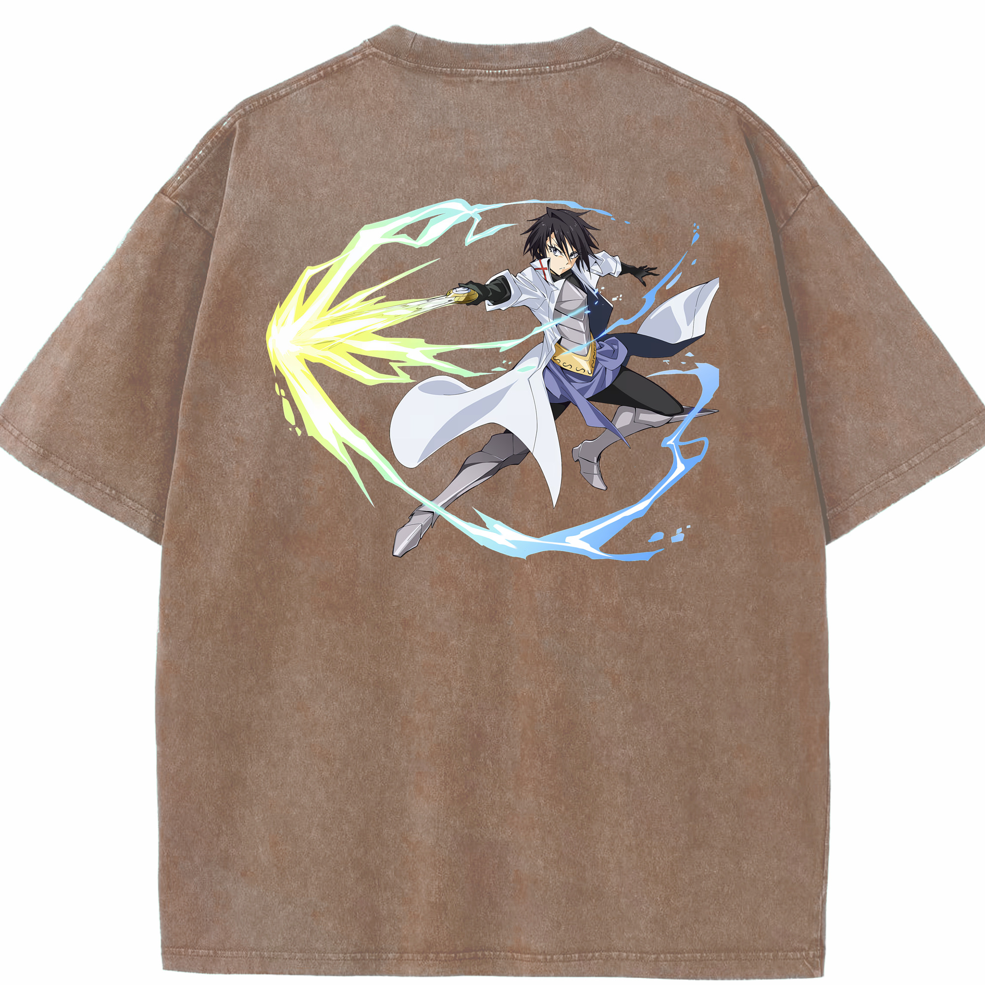 （画像用） 転スラ Regarding Reincarnated to Slime 綿100% ヴィンテージ風 半袖Tシャツ（背面プリント）