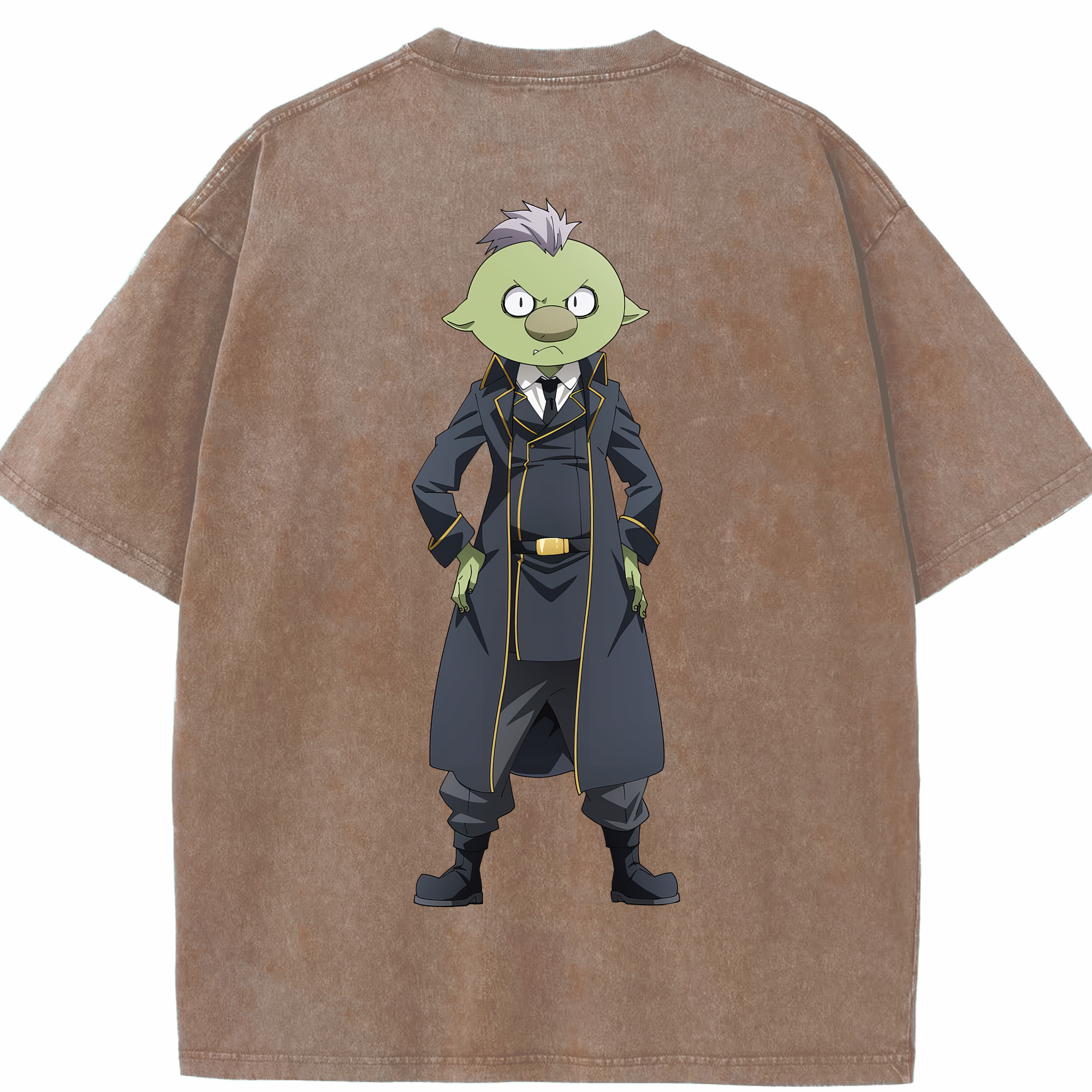 （画像用） 転スラ Regarding Reincarnated to Slime 綿100% ヴィンテージ風 半袖Tシャツ（背面プリント）