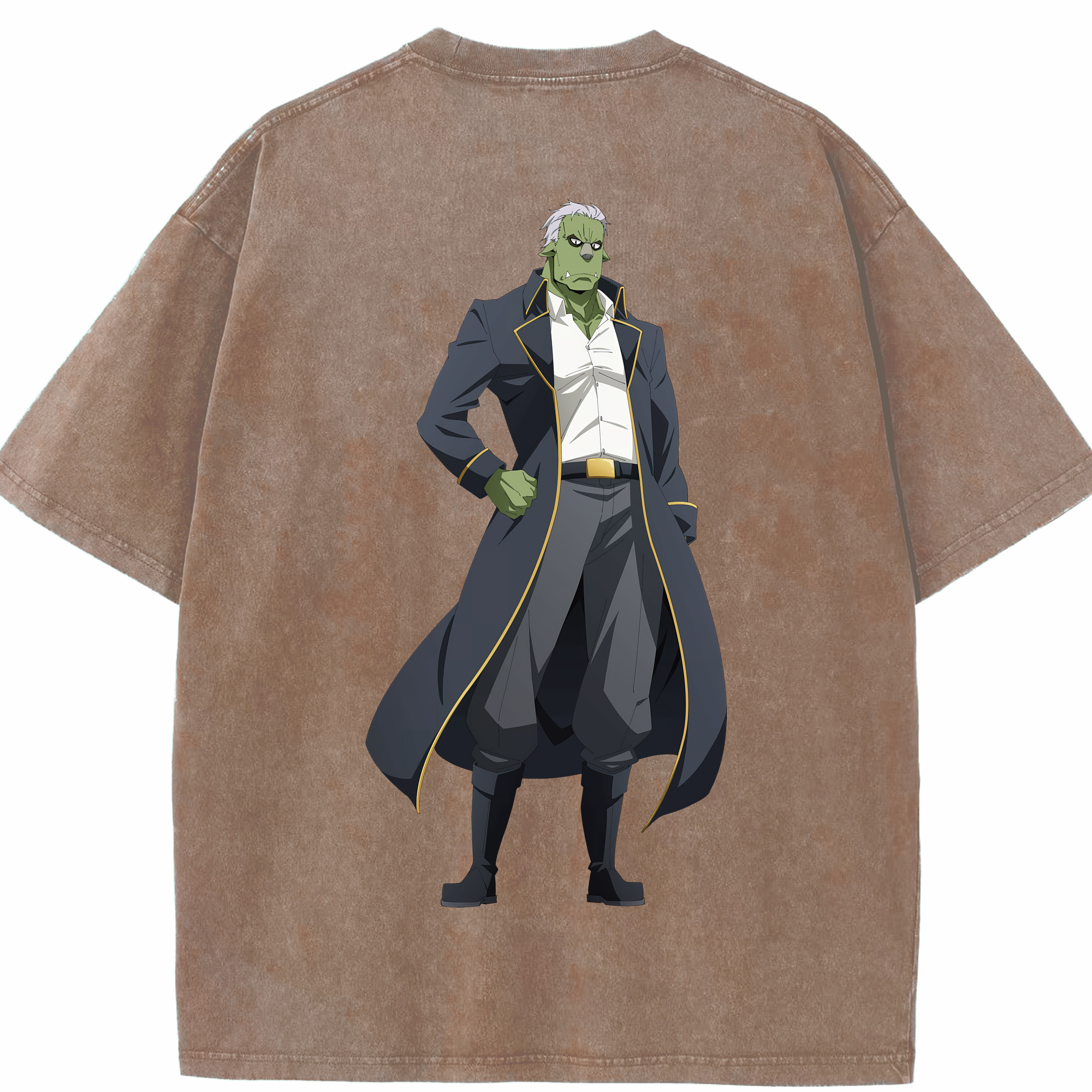 （画像用） 転スラ Regarding Reincarnated to Slime 綿100% ヴィンテージ風 半袖Tシャツ（背面プリント）
