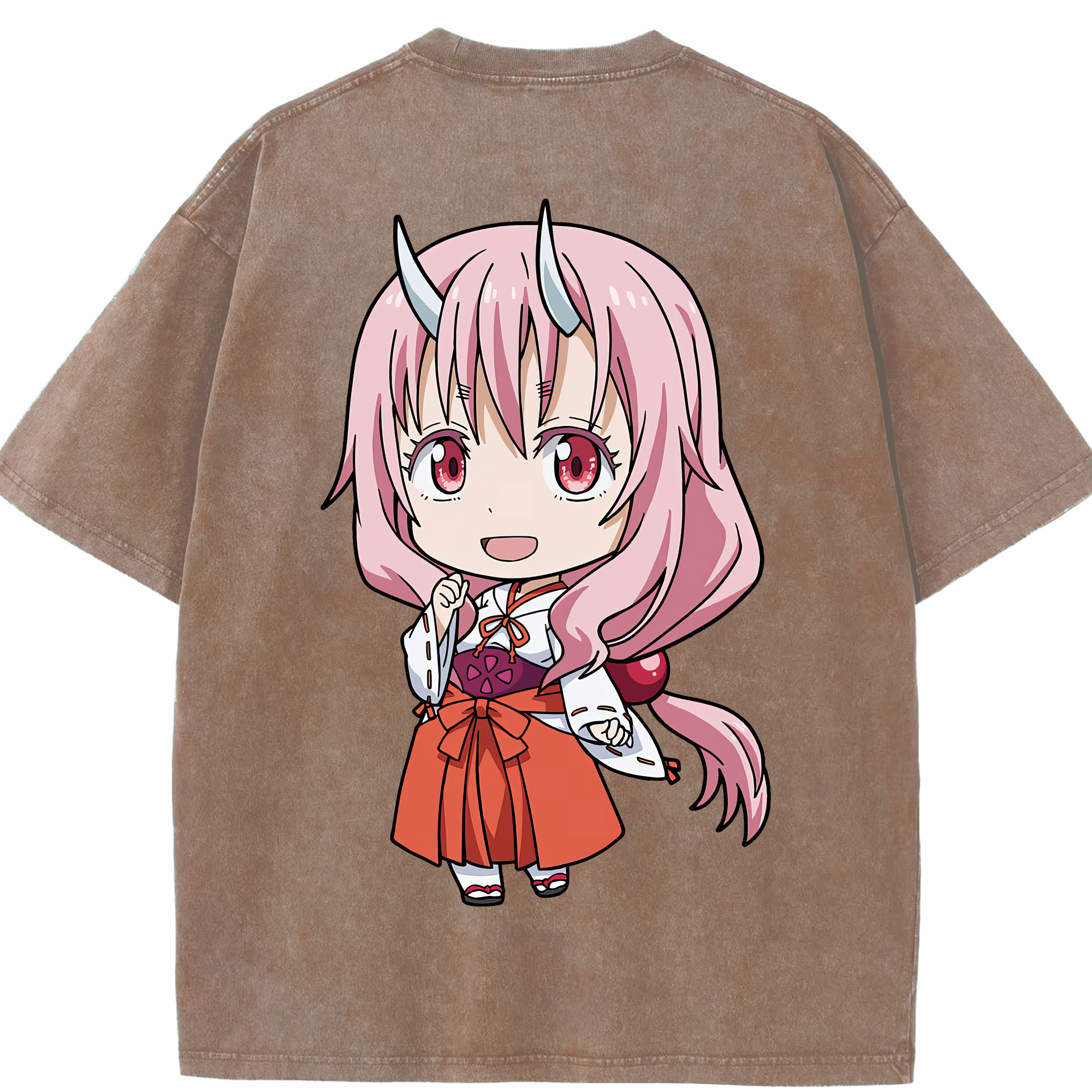 （画像用） 転スラ Regarding Reincarnated to Slime 綿100% ヴィンテージ風 半袖Tシャツ（背面プリント）