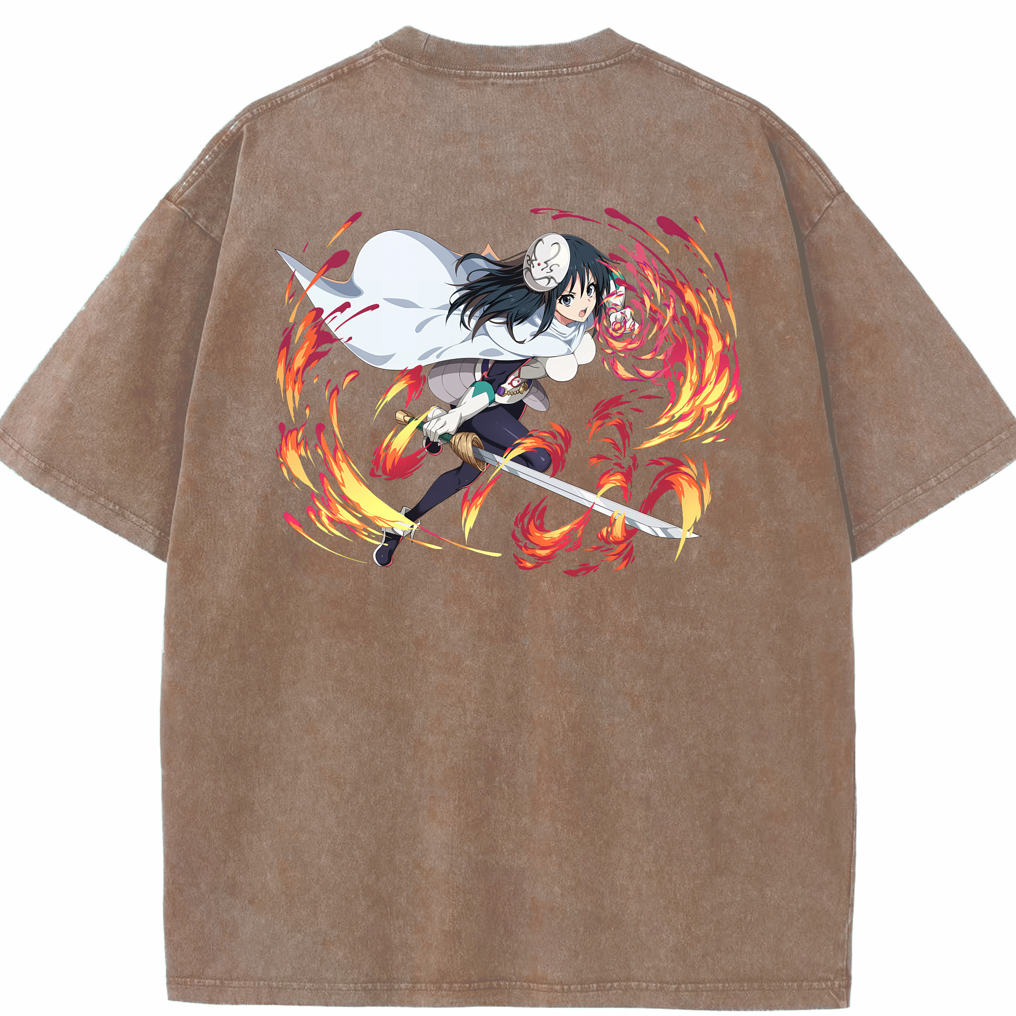 （画像用） 転スラ Regarding Reincarnated to Slime 綿100% ヴィンテージ風 半袖Tシャツ（背面プリント）