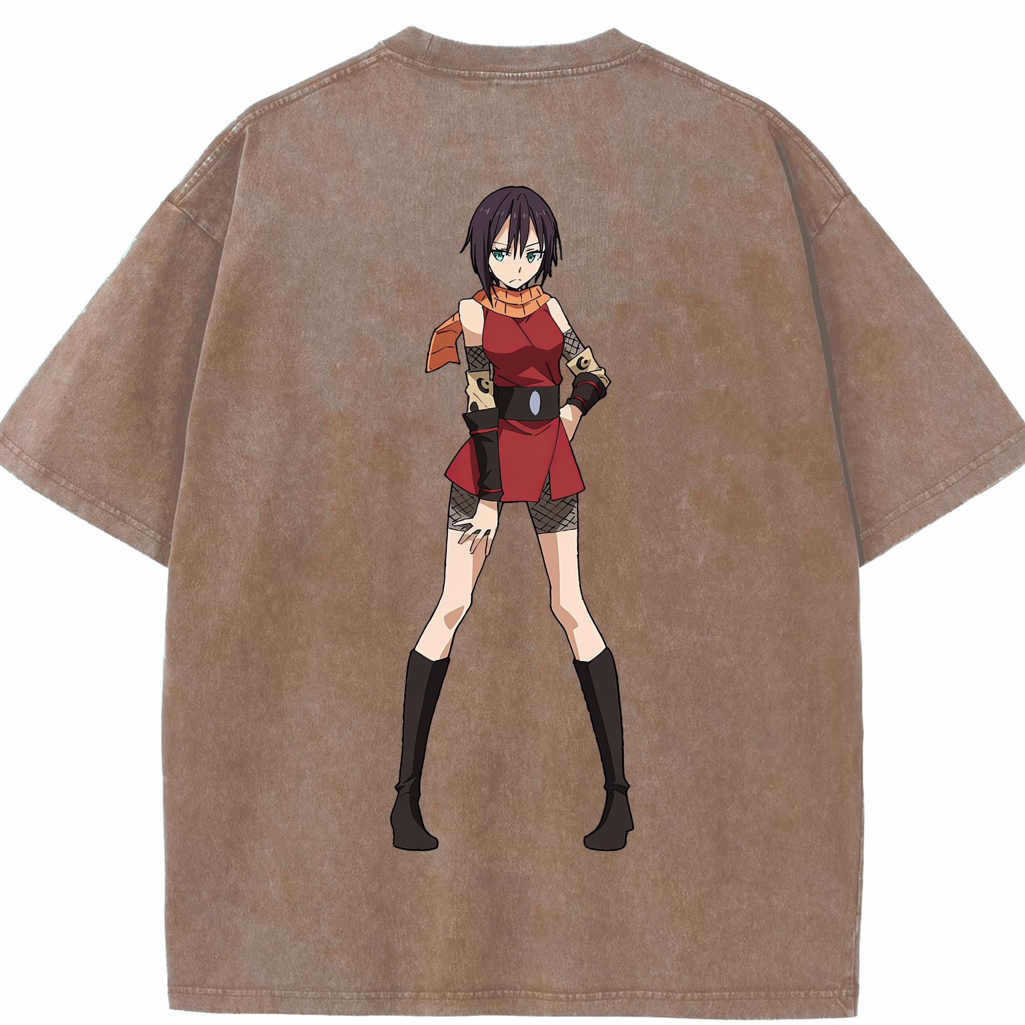 （画像用） 転スラ Regarding Reincarnated to Slime 綿100% ヴィンテージ風 半袖Tシャツ（背面プリント）