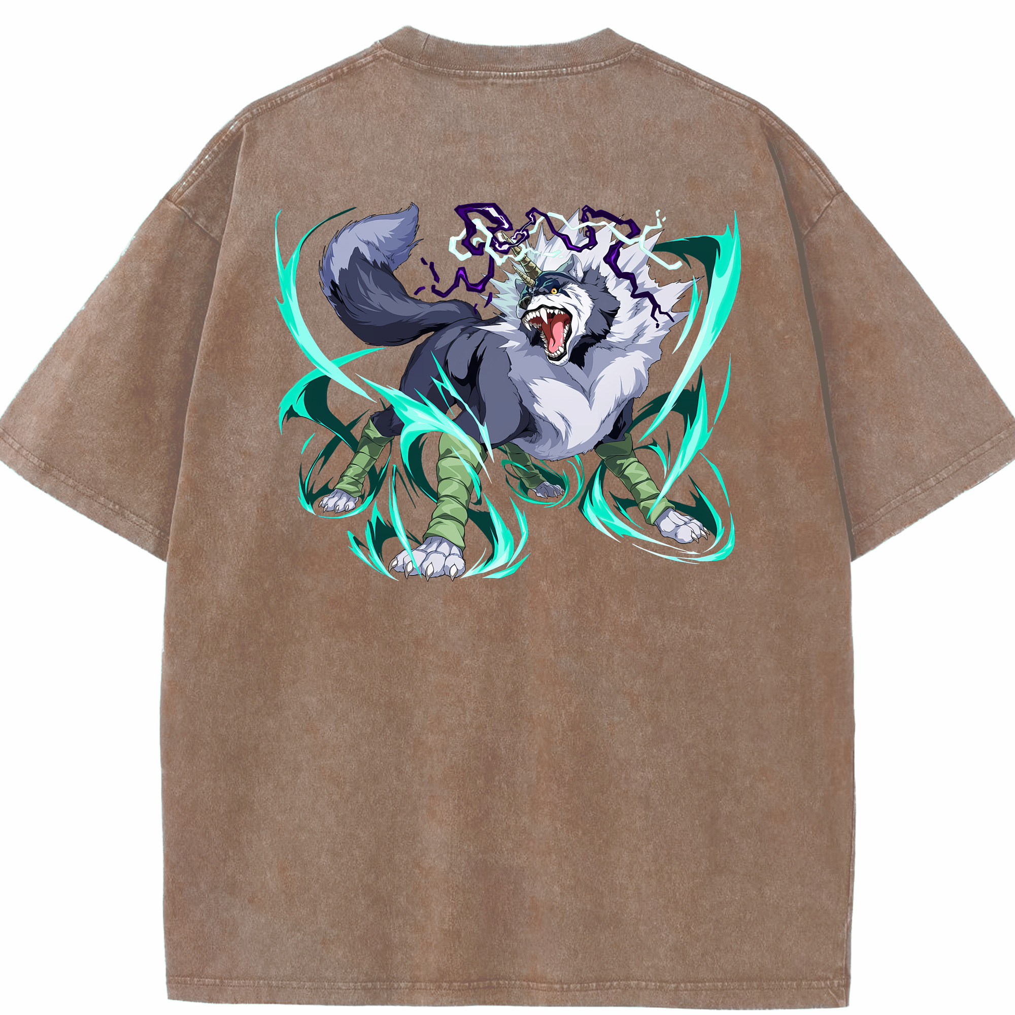 （画像用） 転スラ Regarding Reincarnated to Slime 綿100% ヴィンテージ風 半袖Tシャツ（背面プリント）