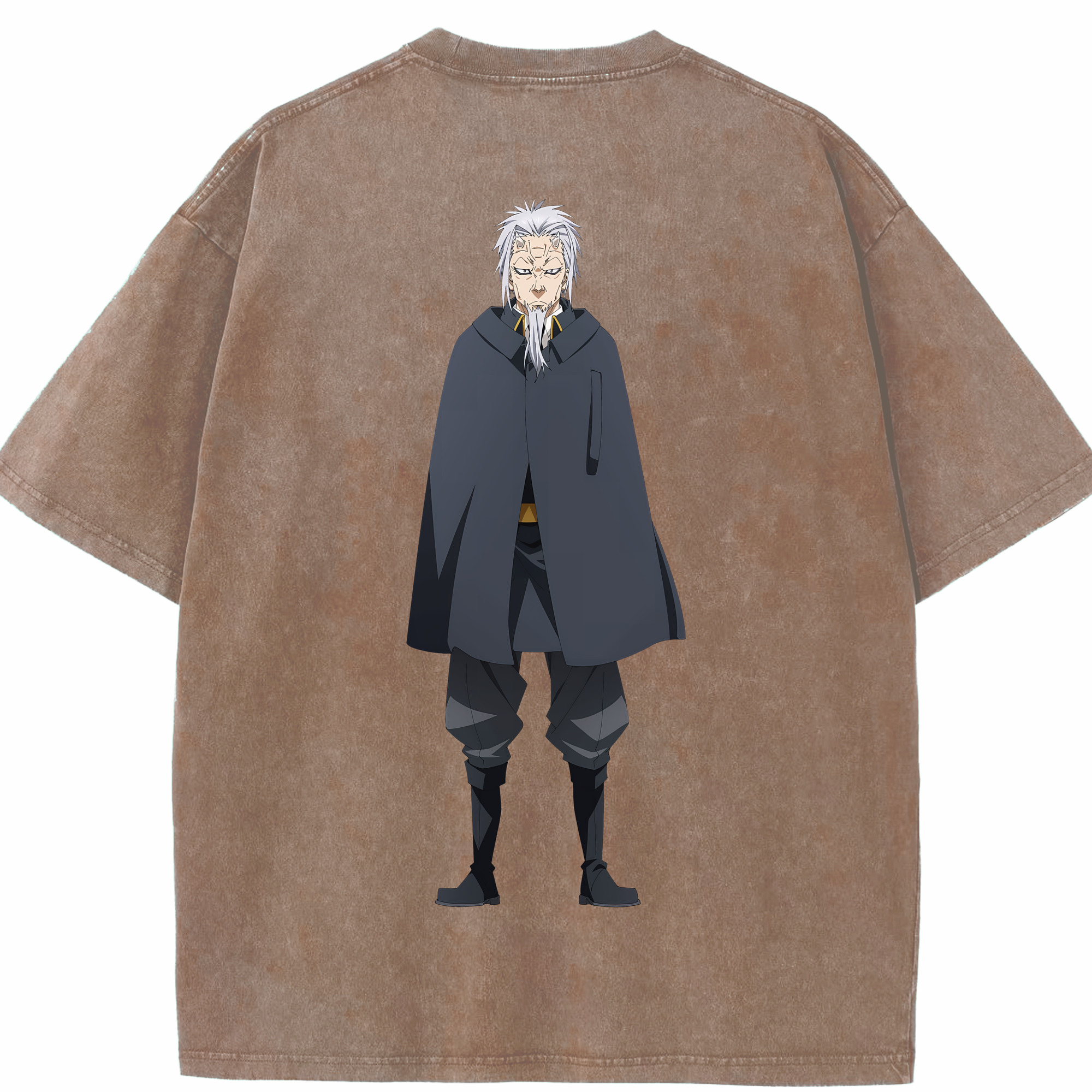 （画像用） 転スラ Regarding Reincarnated to Slime 綿100% ヴィンテージ風 半袖Tシャツ（背面プリント）