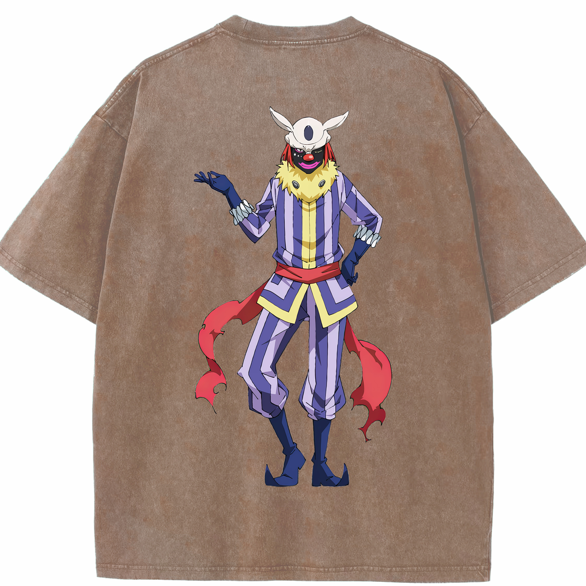 （画像用） 転スラ Regarding Reincarnated to Slime 綿100% ヴィンテージ風 半袖Tシャツ（背面プリント）