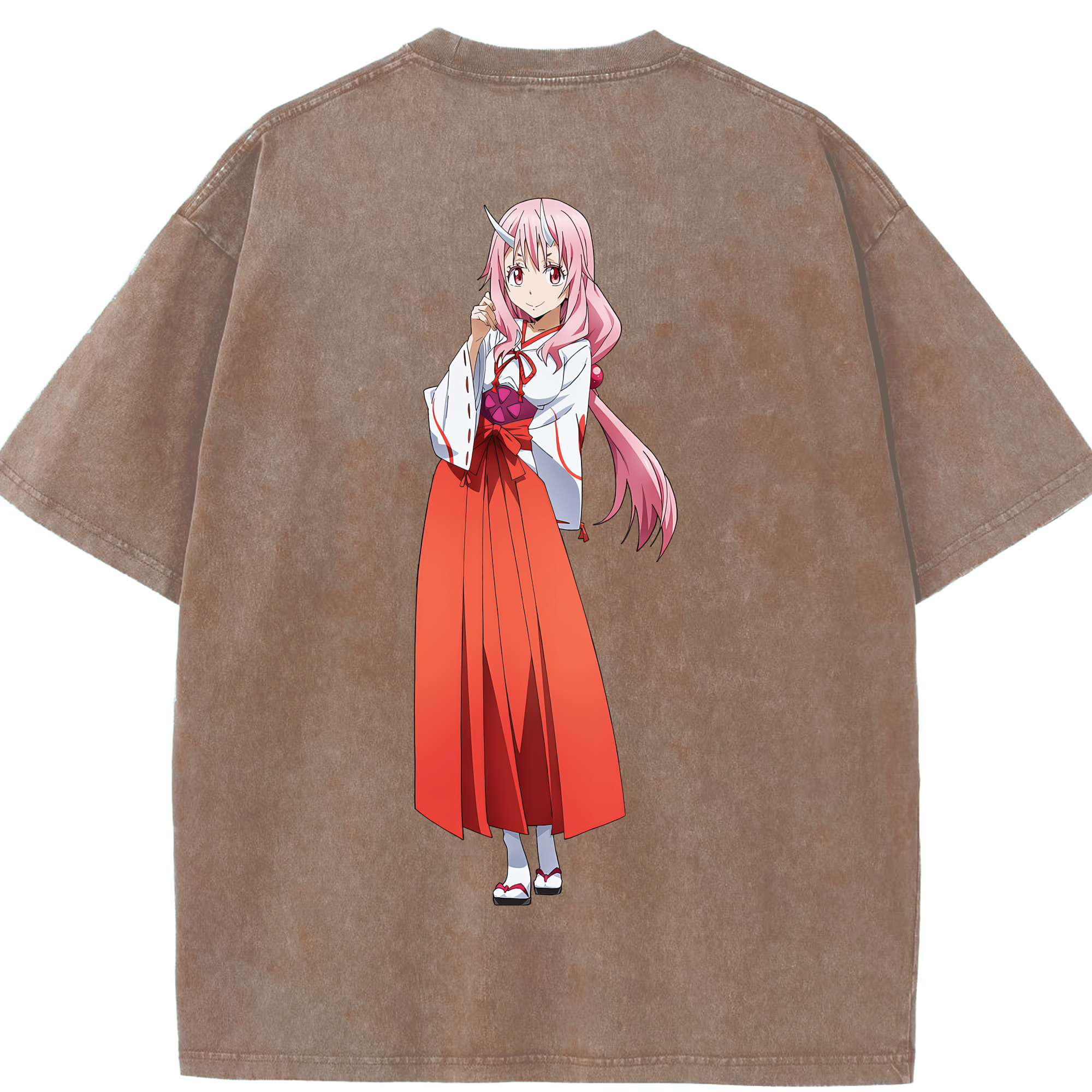 （画像用） 転スラ Regarding Reincarnated to Slime 綿100% ヴィンテージ風 半袖Tシャツ（背面プリント）