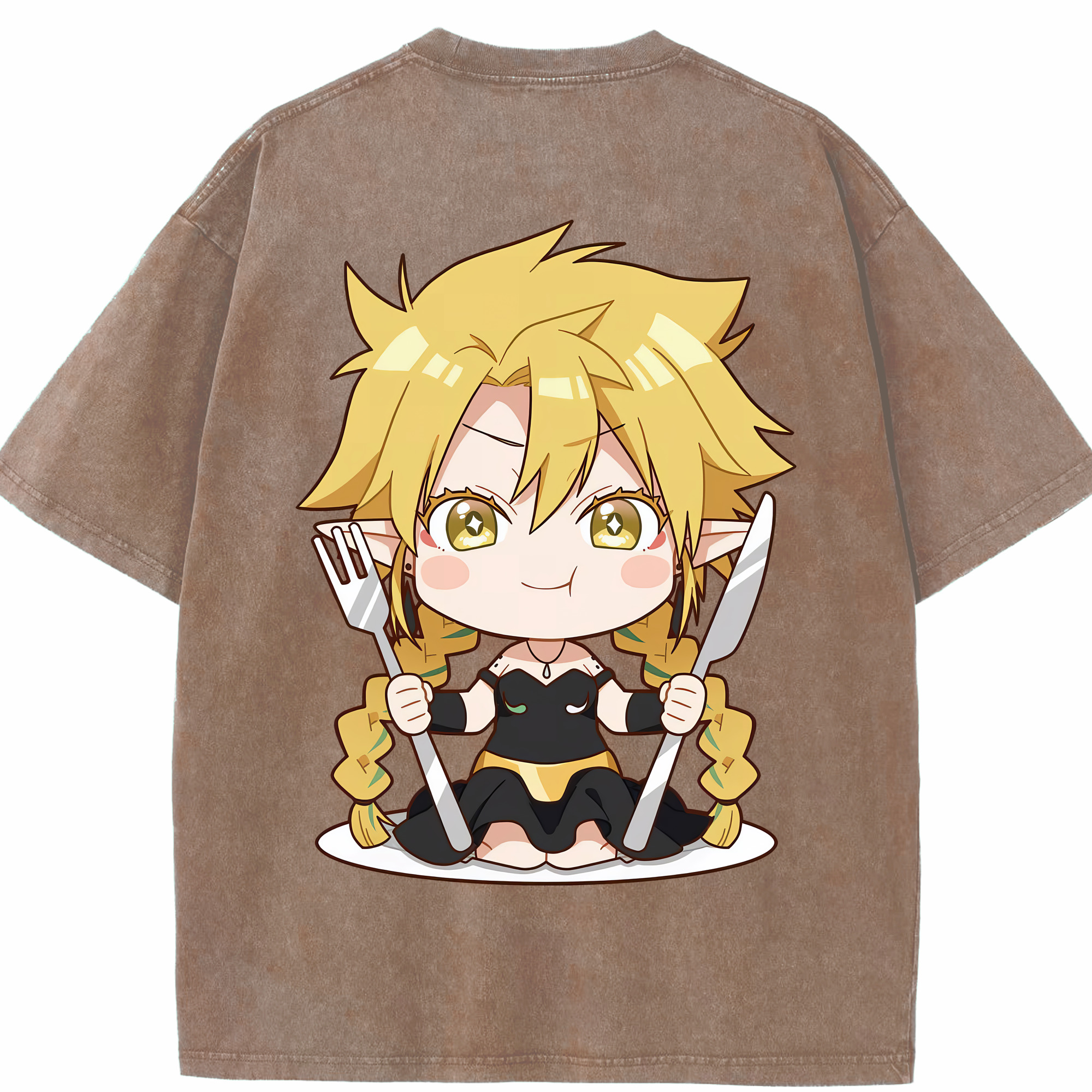 （画像用） 転スラ Regarding Reincarnated to Slime 綿100% ヴィンテージ風 半袖Tシャツ（背面プリント）