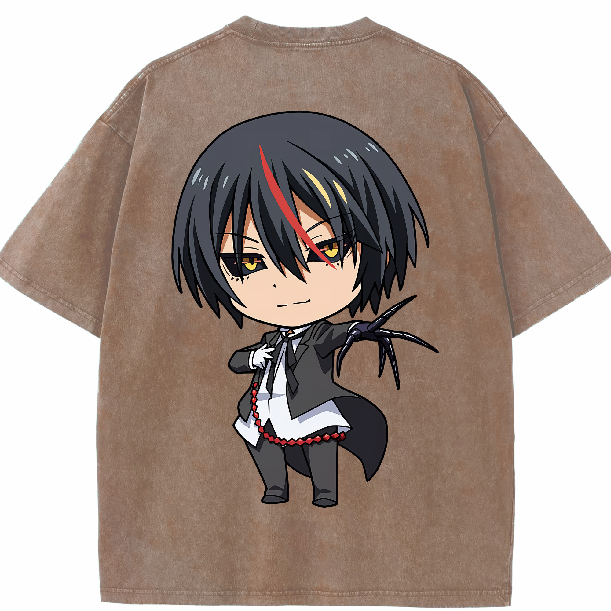 （画像用） 転スラ Regarding Reincarnated to Slime 綿100% ヴィンテージ風 半袖Tシャツ（背面プリント）