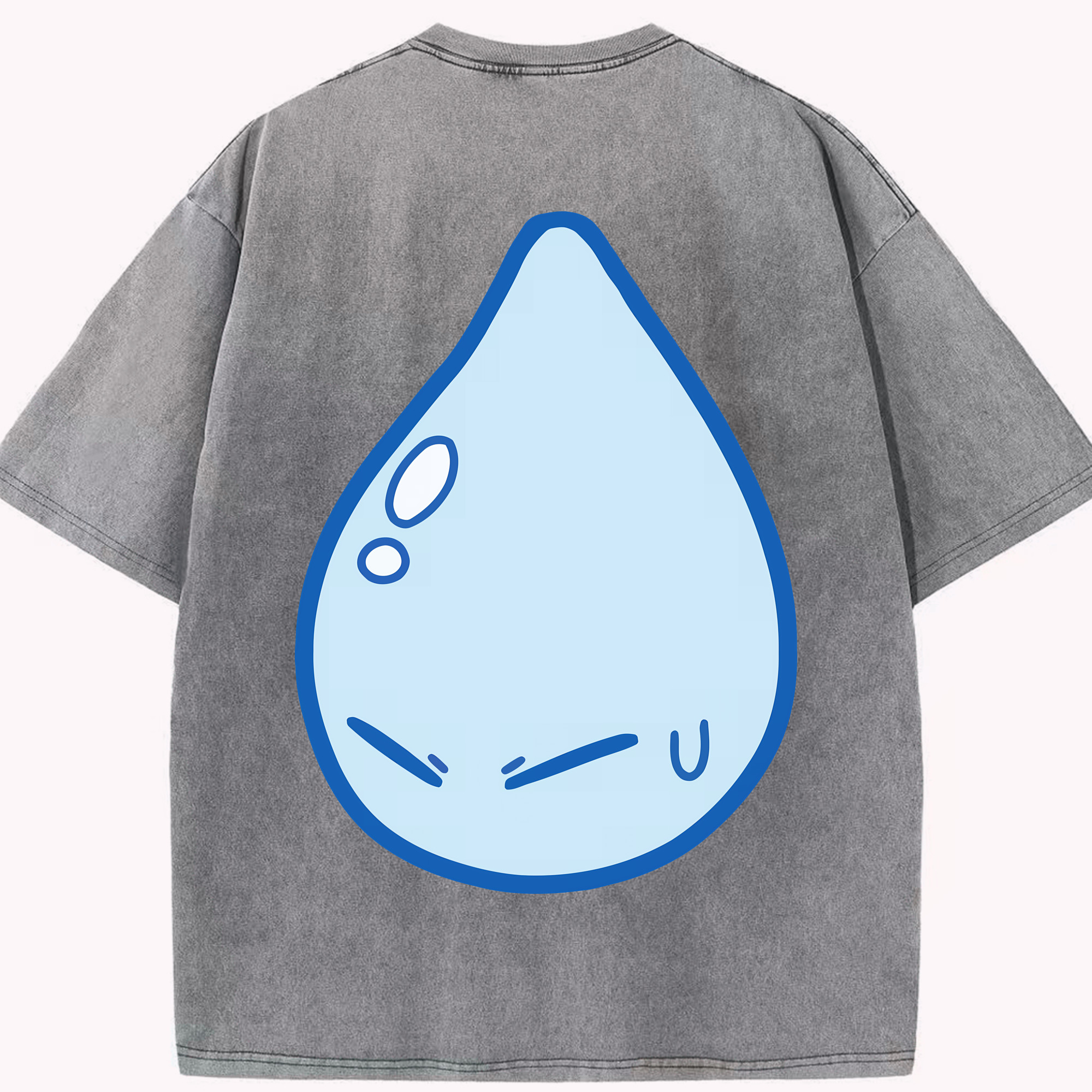 （画像用） 転スラ Regarding Reincarnated to Slime 綿100% ヴィンテージ風 半袖Tシャツ（背面プリント）