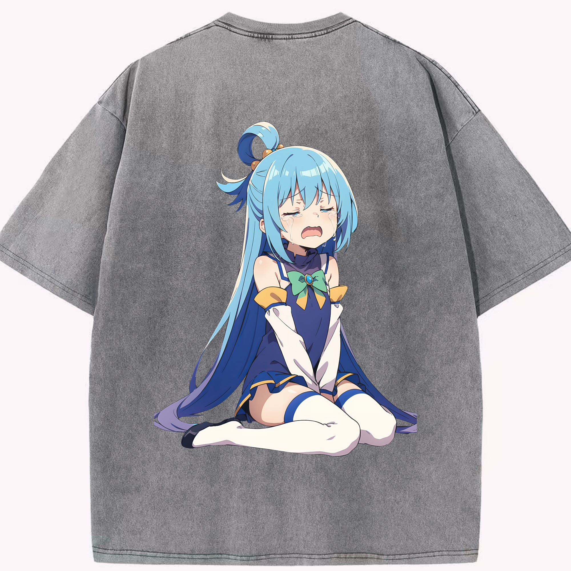 （画像用） 転スラ Regarding Reincarnated to Slime 綿100% ヴィンテージ風 半袖Tシャツ（背面プリント）