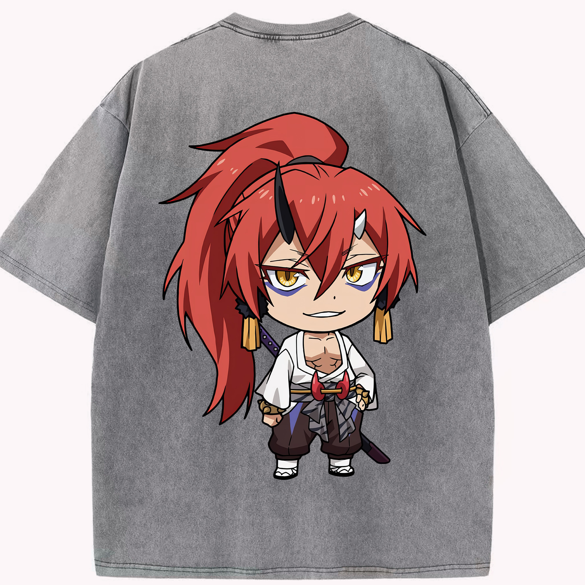 （画像用） 転スラ Regarding Reincarnated to Slime 綿100% ヴィンテージ風 半袖Tシャツ（背面プリント）