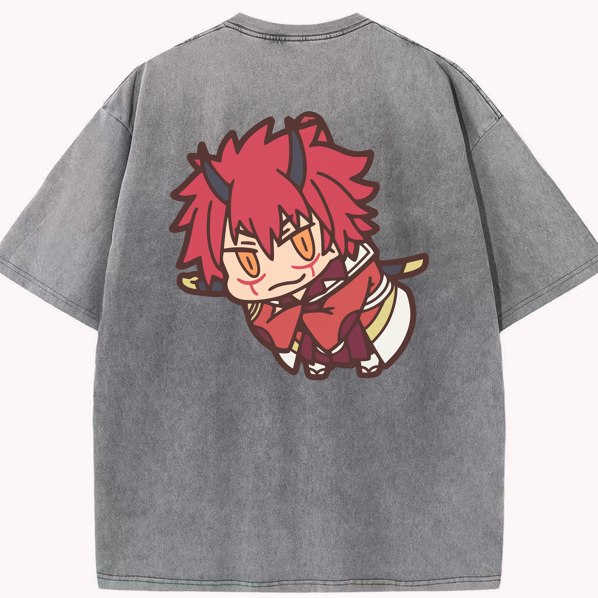 （画像用） 転スラ Regarding Reincarnated to Slime 綿100% ヴィンテージ風 半袖Tシャツ（背面プリント）