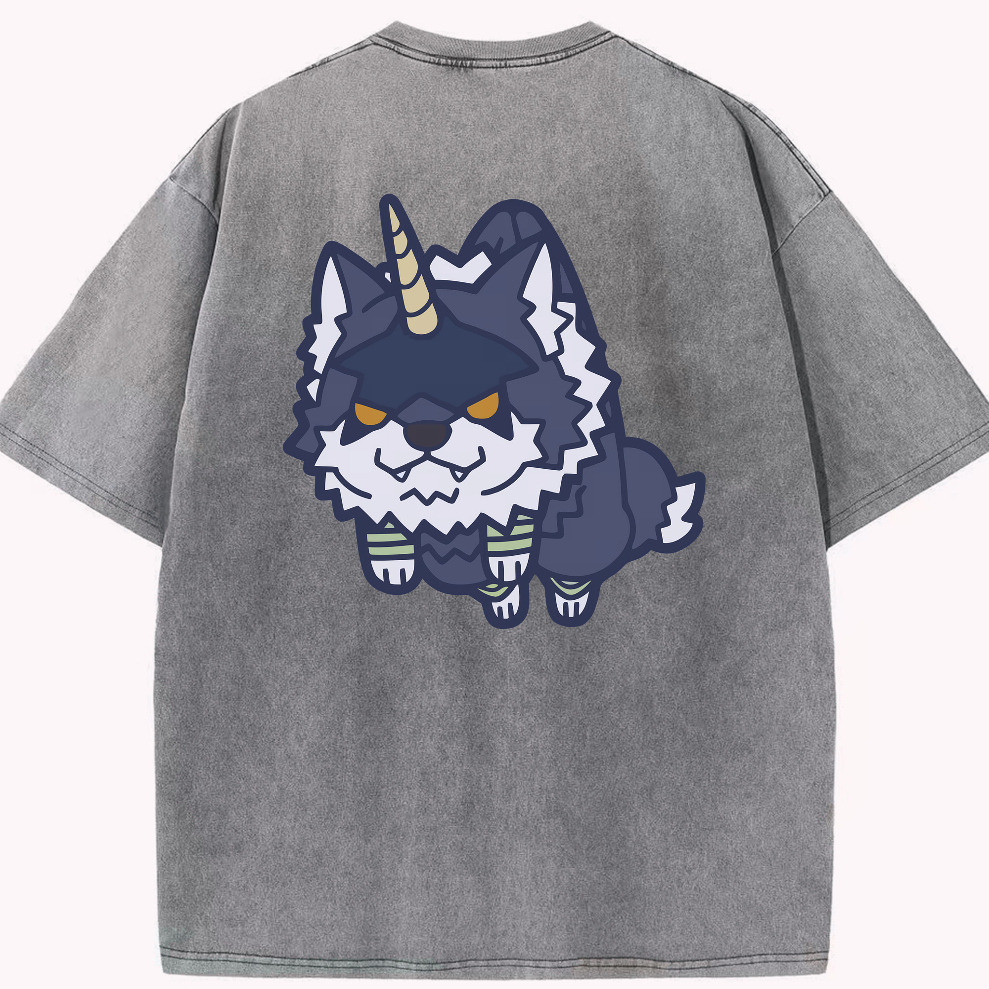 （画像用） 転スラ Regarding Reincarnated to Slime 綿100% ヴィンテージ風 半袖Tシャツ（背面プリント）