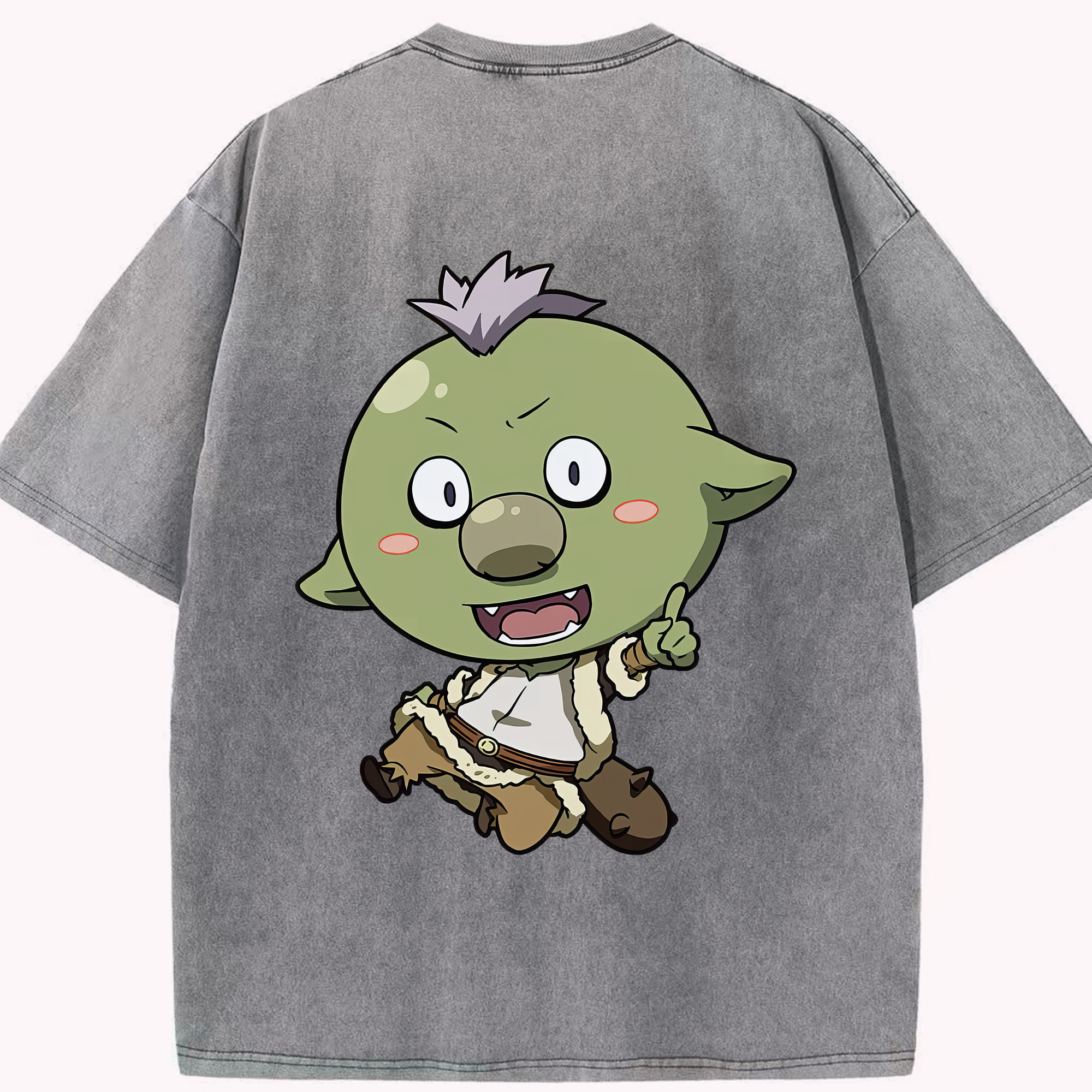 （画像用） 転スラ Regarding Reincarnated to Slime 綿100% ヴィンテージ風 半袖Tシャツ（背面プリント）