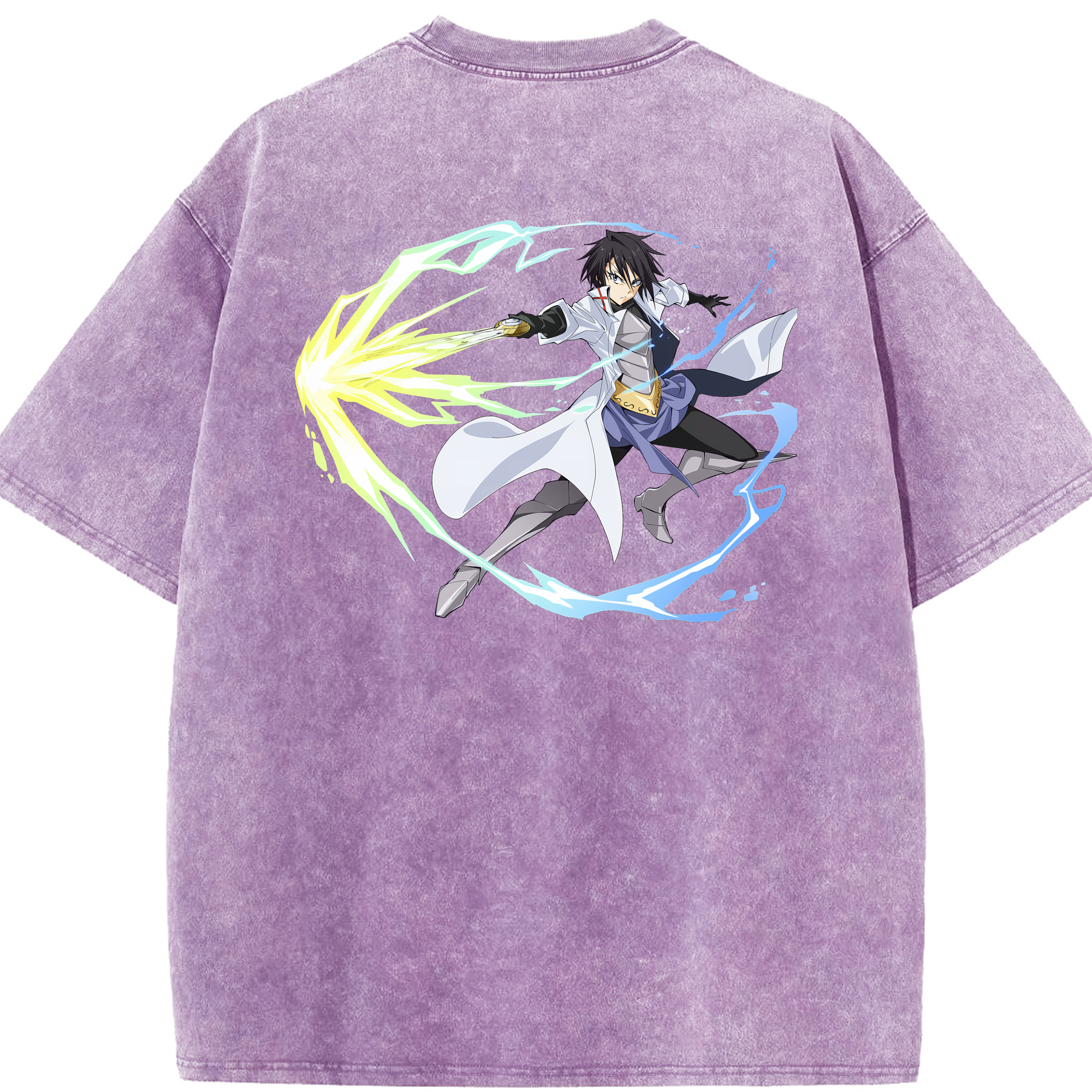 （画像用） 転スラ Regarding Reincarnated to Slime 綿100% ヴィンテージ風 半袖Tシャツ（背面プリント）