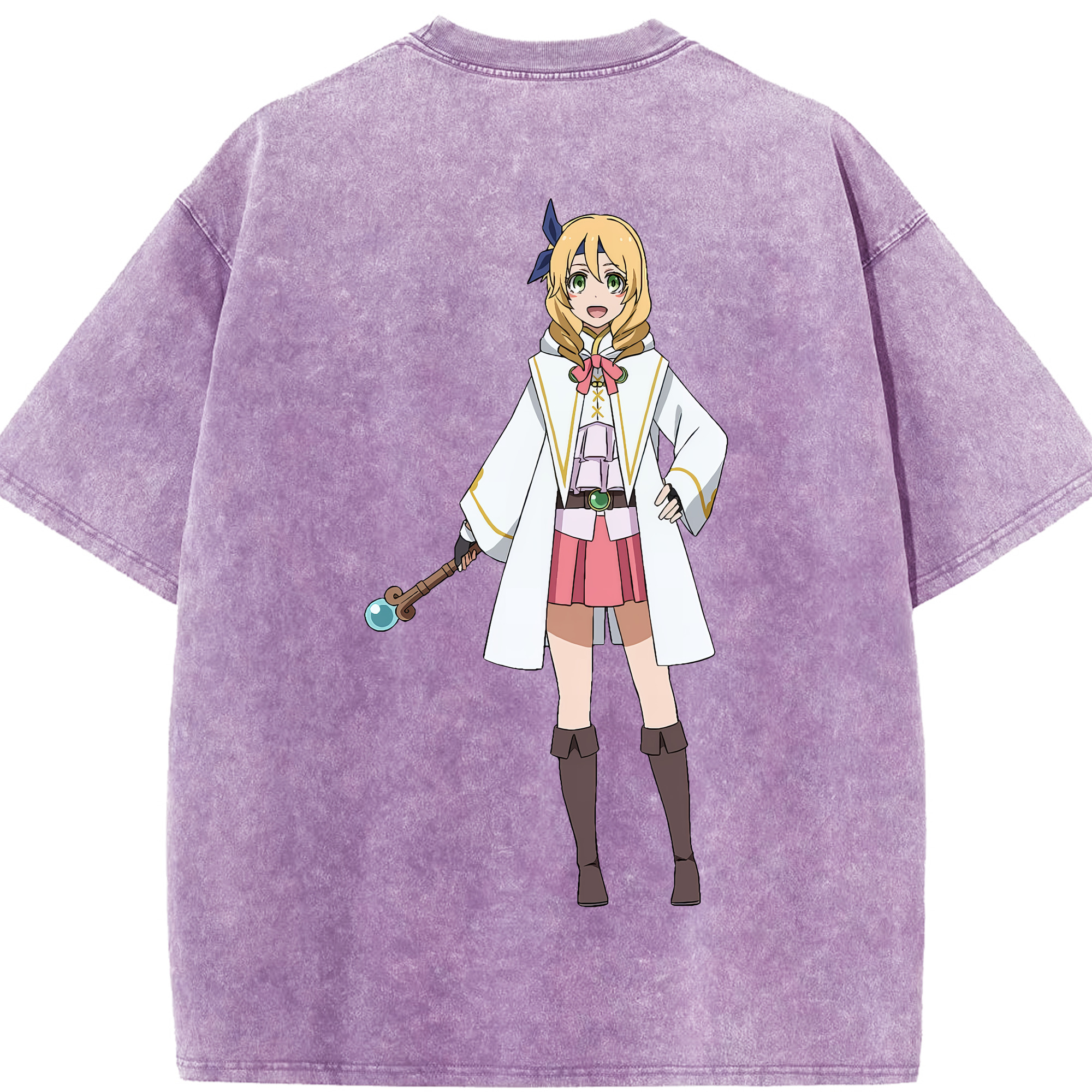 （画像用） 転スラ Regarding Reincarnated to Slime 綿100% ヴィンテージ風 半袖Tシャツ（背面プリント）