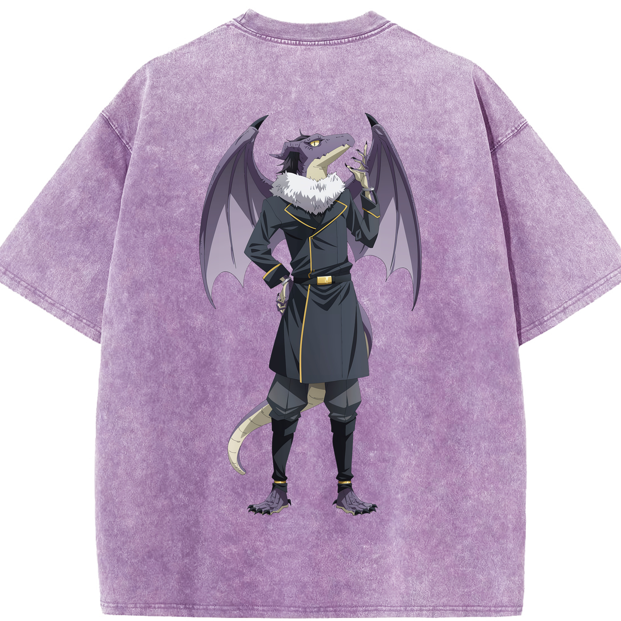 （画像用） 転スラ Regarding Reincarnated to Slime 綿100% ヴィンテージ風 半袖Tシャツ（背面プリント）