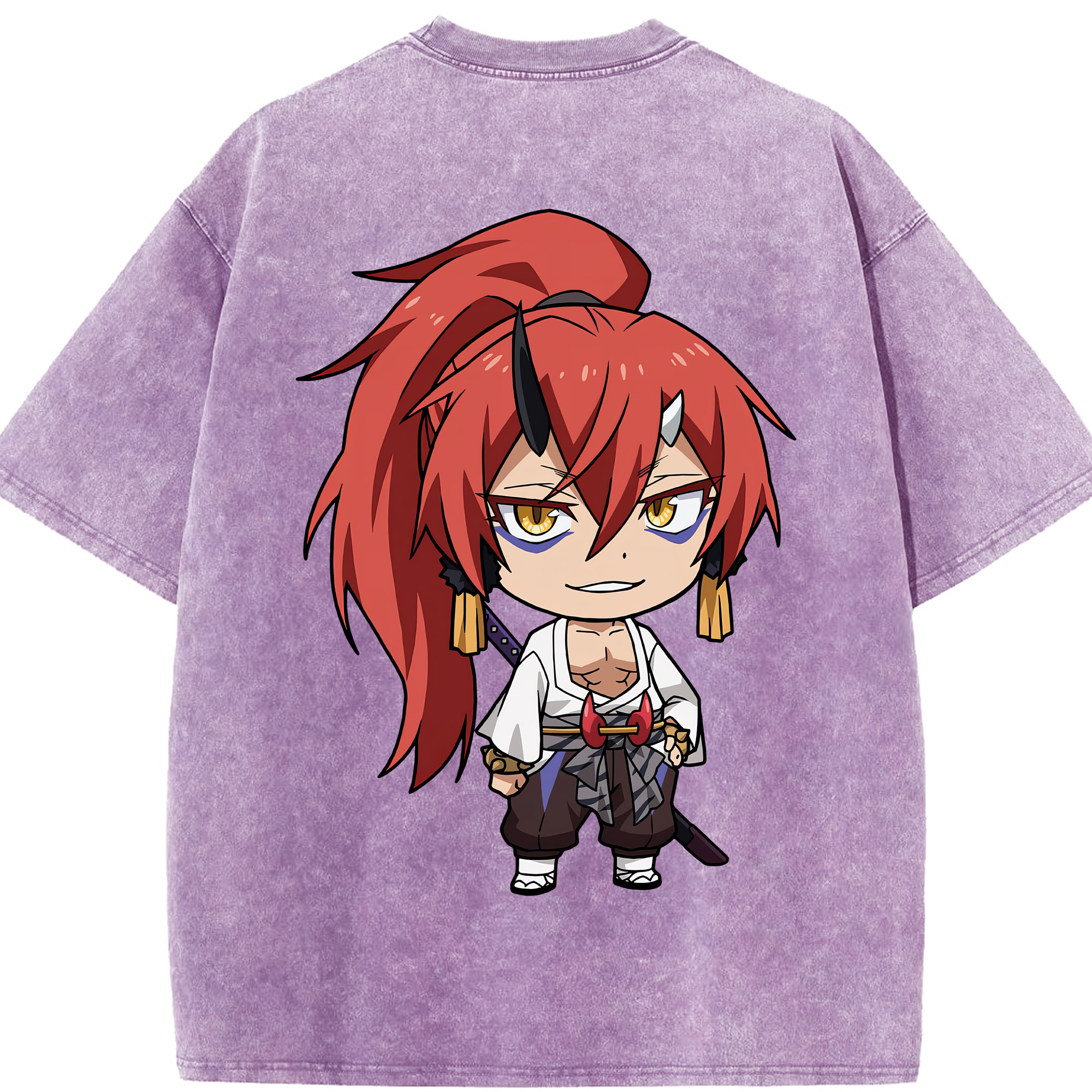 （画像用） 転スラ Regarding Reincarnated to Slime 綿100% ヴィンテージ風 半袖Tシャツ（背面プリント）