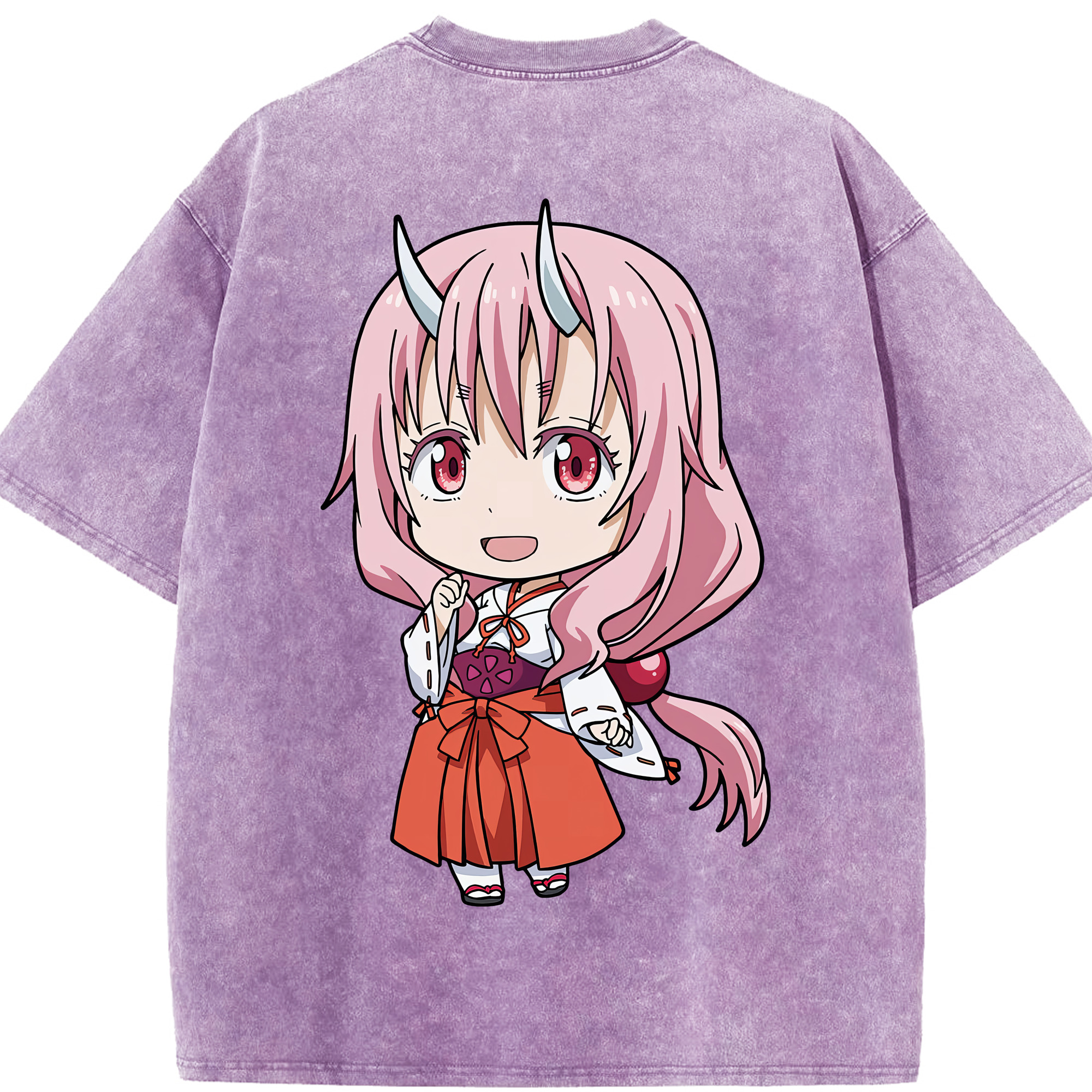（画像用） 転スラ Regarding Reincarnated to Slime 綿100% ヴィンテージ風 半袖Tシャツ（背面プリント）