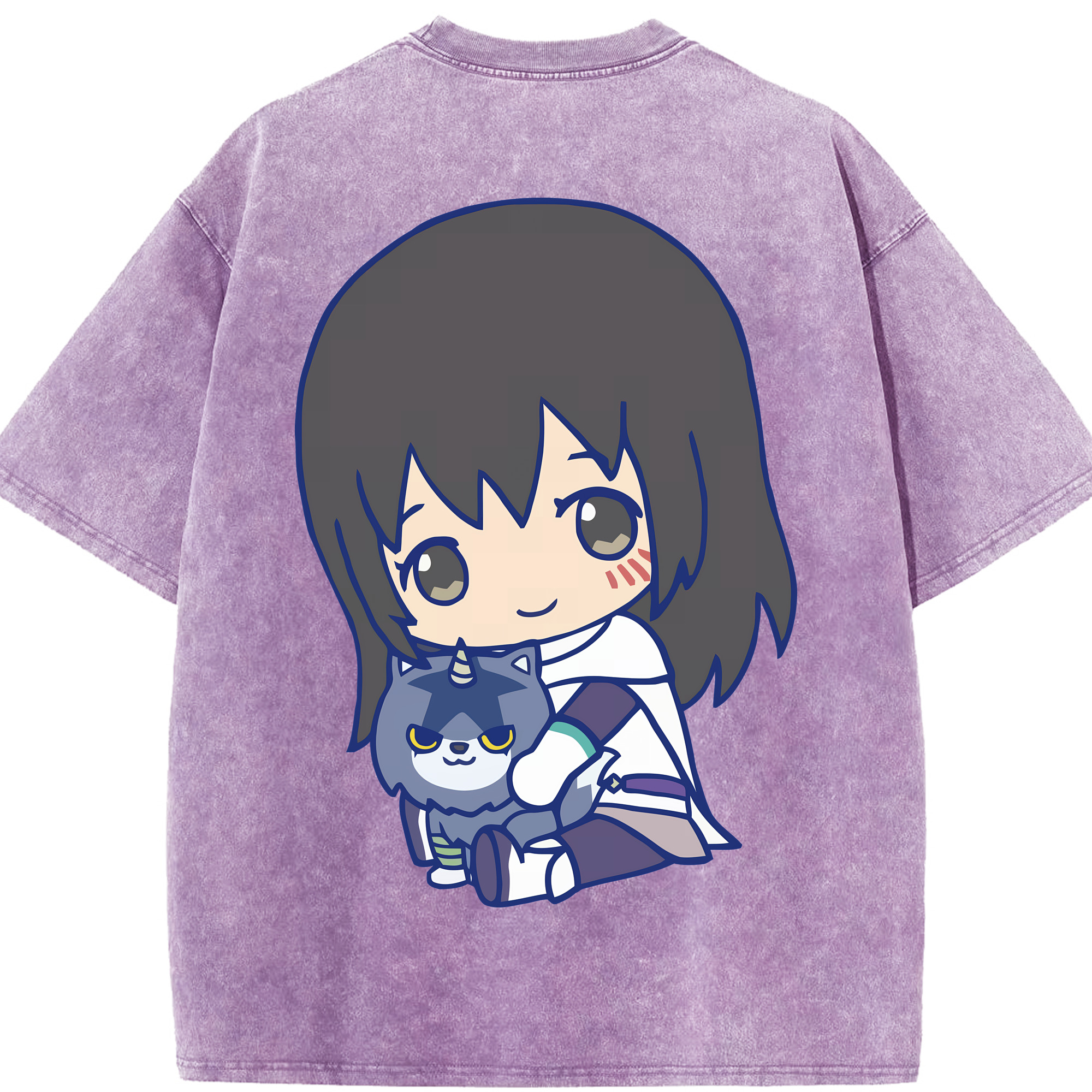 （画像用） 転スラ Regarding Reincarnated to Slime 綿100% ヴィンテージ風 半袖Tシャツ（背面プリント）