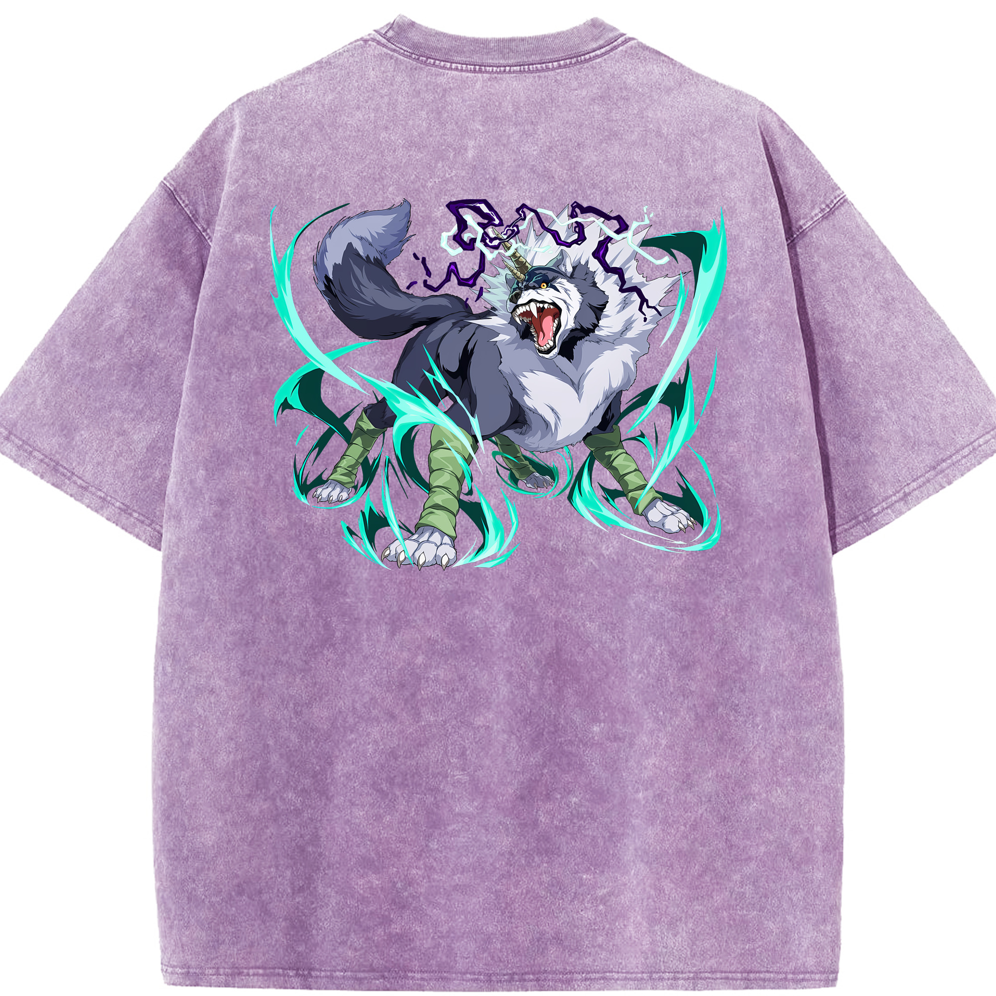 （画像用） 転スラ Regarding Reincarnated to Slime 綿100% ヴィンテージ風 半袖Tシャツ（背面プリント）