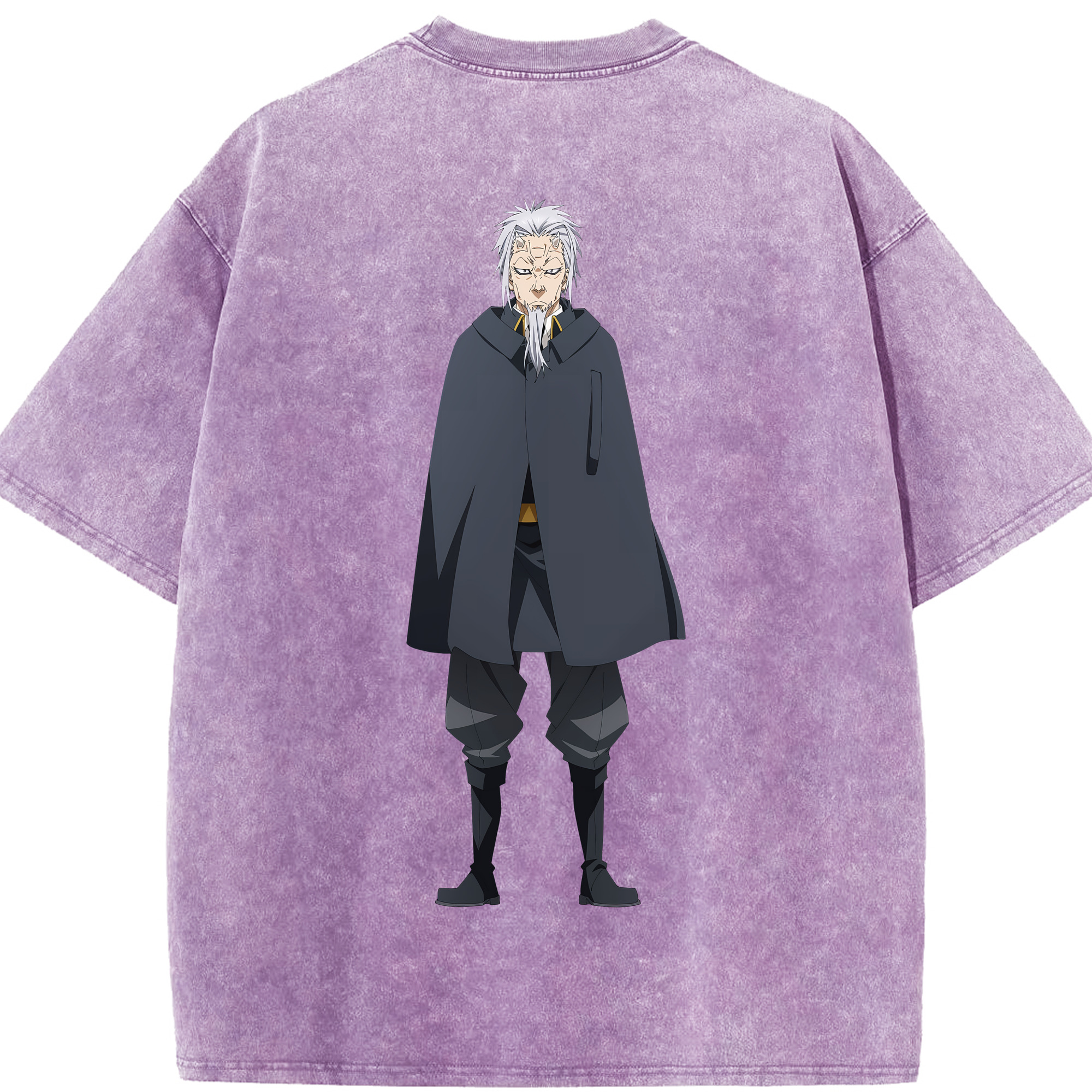 （画像用） 転スラ Regarding Reincarnated to Slime 綿100% ヴィンテージ風 半袖Tシャツ（背面プリント）