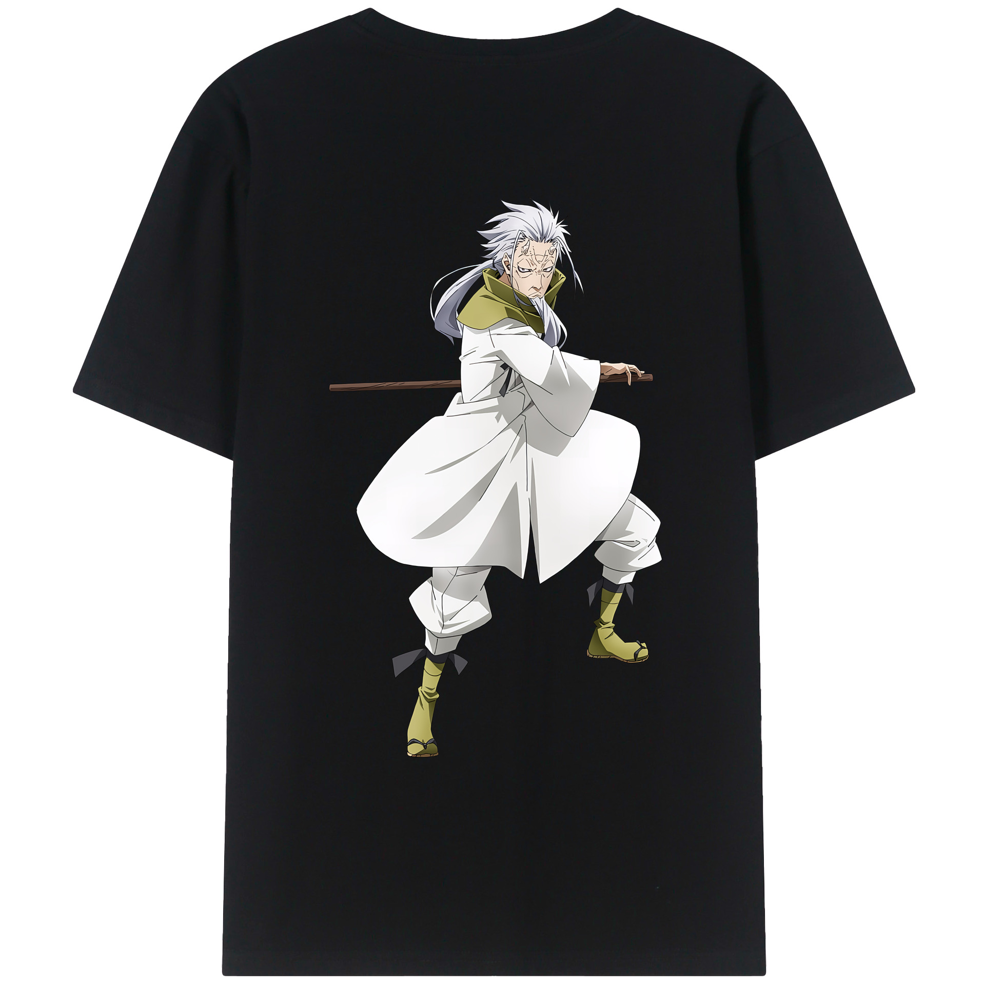 （画像用） 転スラ Regarding Reincarnated to Slime 綿100％ メンズ半袖Tシャツ（バックプリント） 通気性
