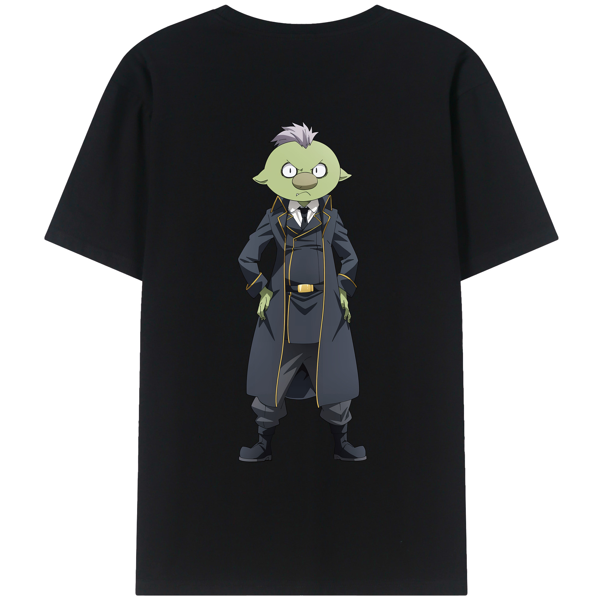 （画像用） 転スラ Regarding Reincarnated to Slime 綿100％ メンズ半袖Tシャツ（バックプリント） 通気性