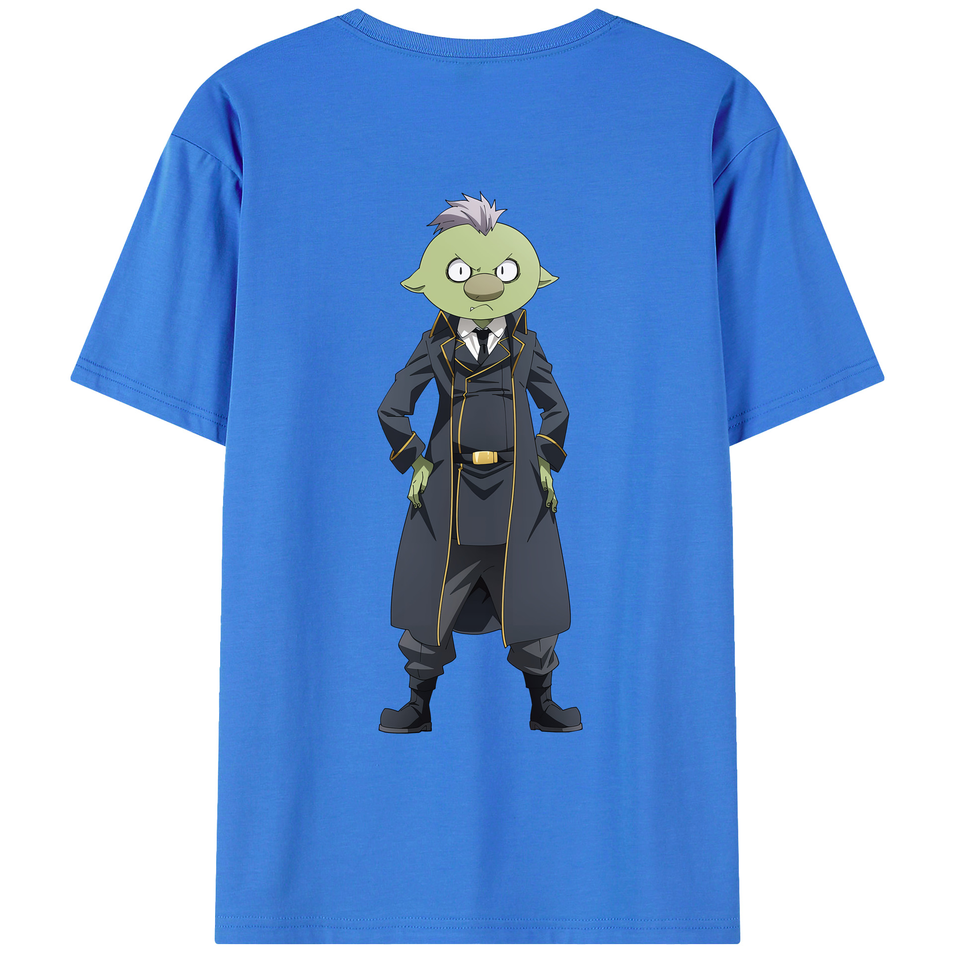 （画像用） 転スラ Regarding Reincarnated to Slime 綿100％ メンズ半袖Tシャツ（バックプリント） 通気性