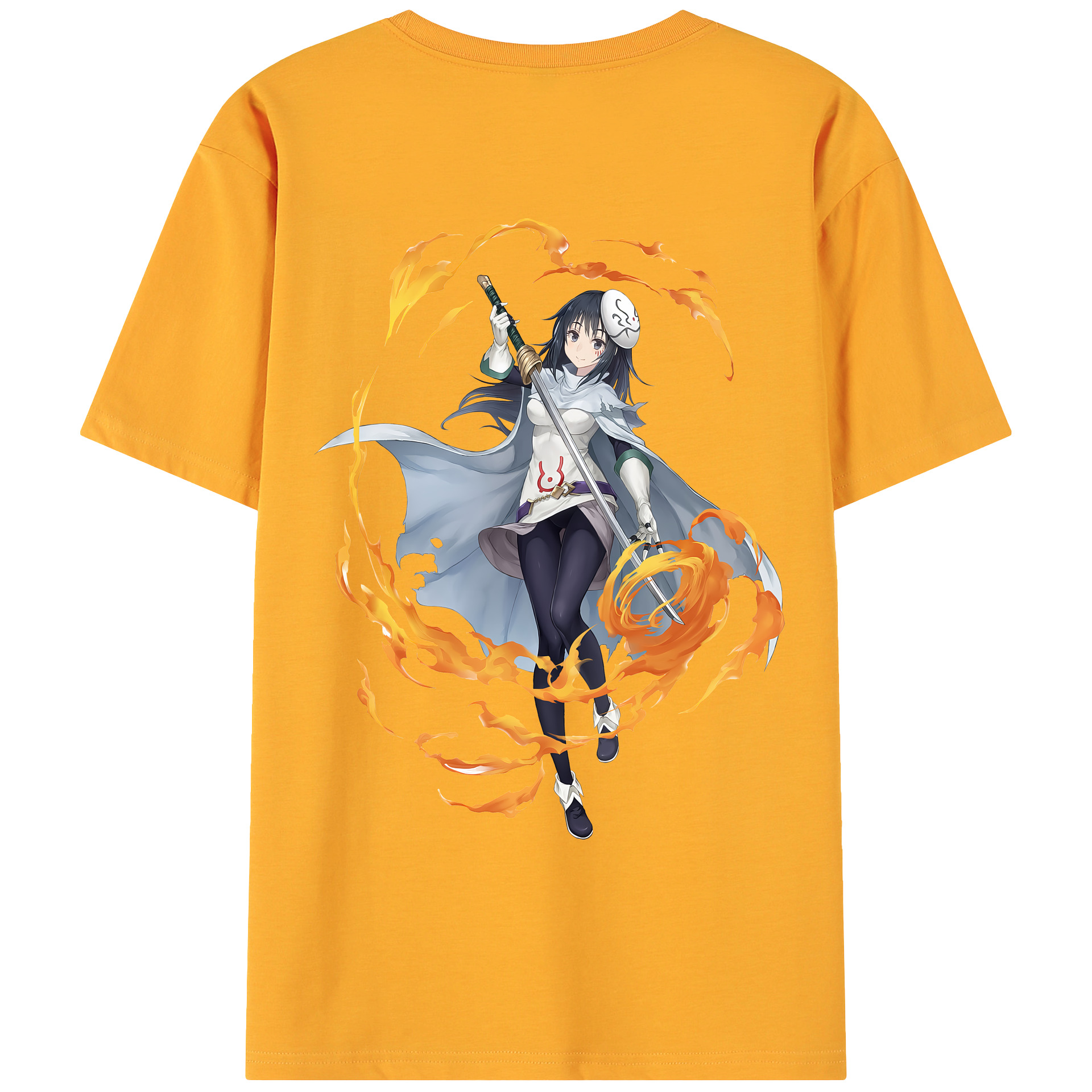 （画像用） 転スラ Regarding Reincarnated to Slime 綿100％ メンズ半袖Tシャツ（バックプリント） 通気性