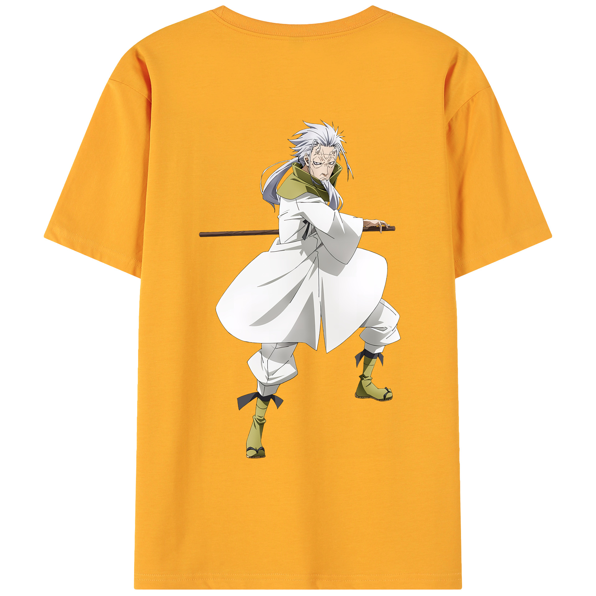 （画像用） 転スラ Regarding Reincarnated to Slime 綿100％ メンズ半袖Tシャツ（バックプリント） 通気性