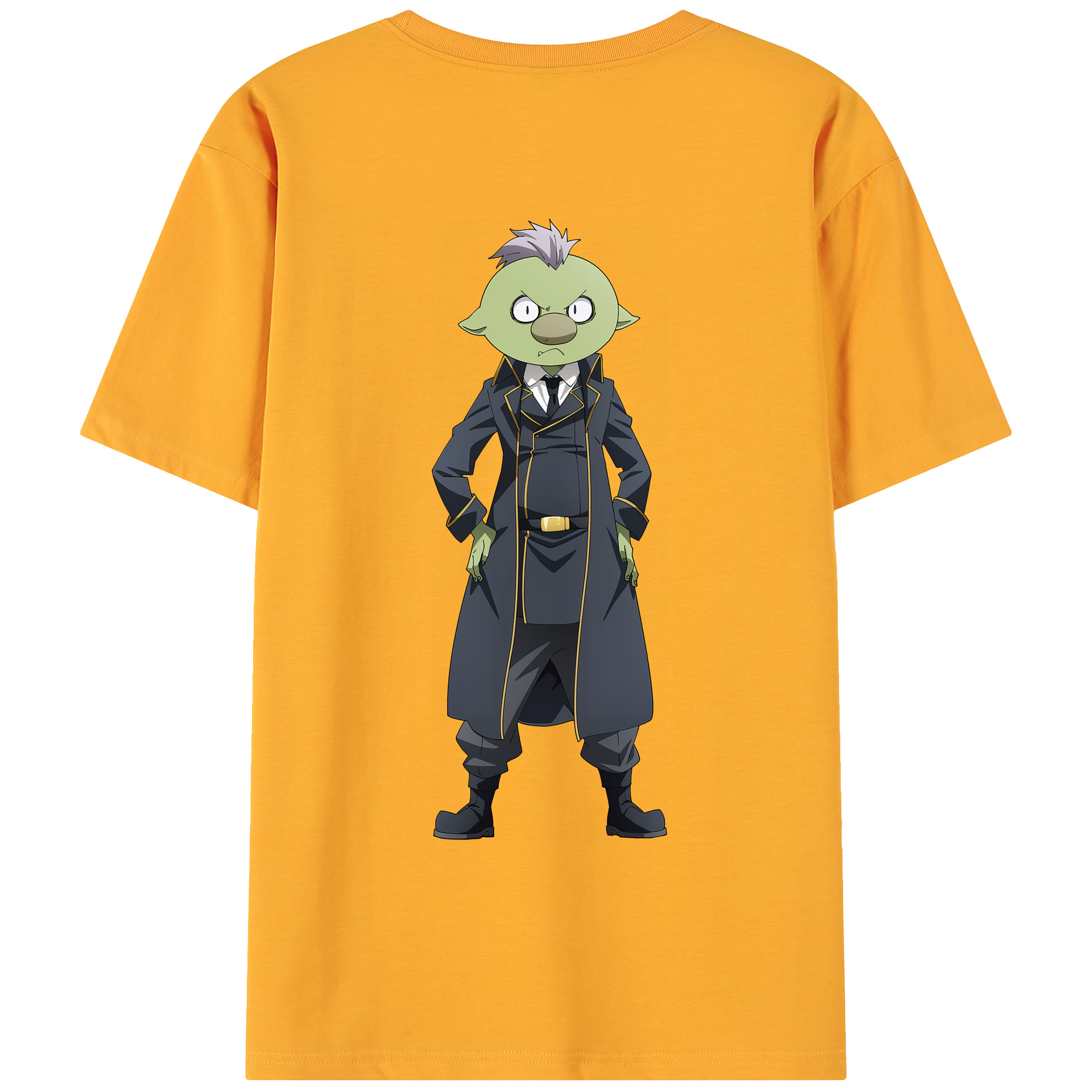 （画像用） 転スラ Regarding Reincarnated to Slime 綿100％ メンズ半袖Tシャツ（バックプリント） 通気性
