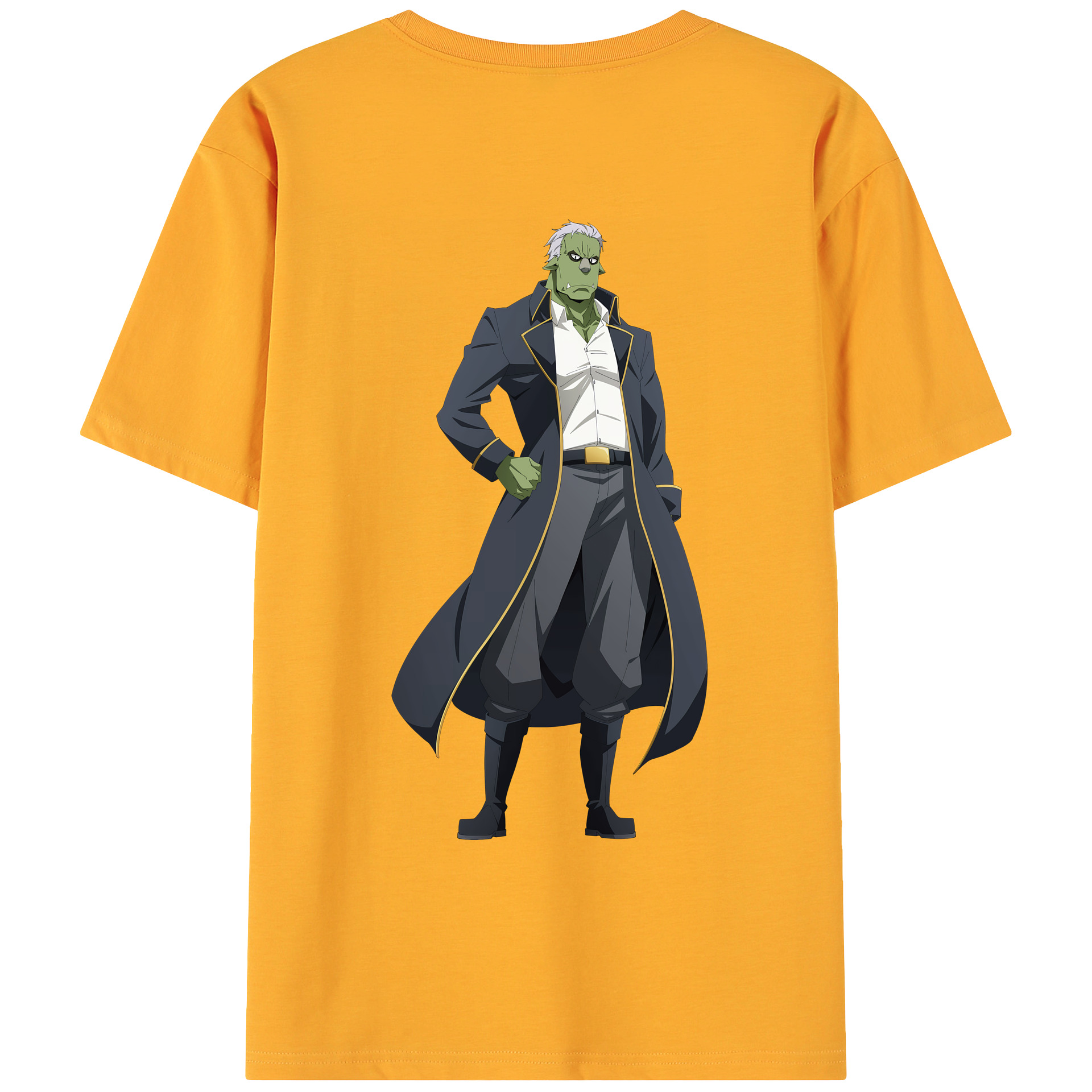 （画像用） 転スラ Regarding Reincarnated to Slime 綿100％ メンズ半袖Tシャツ（バックプリント） 通気性