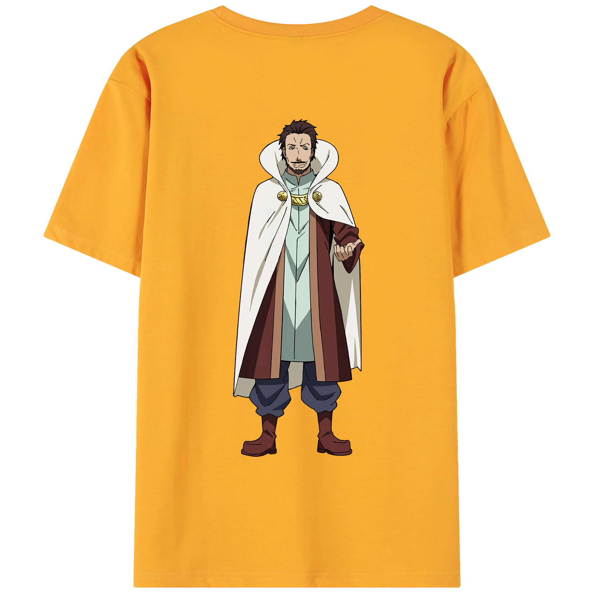 （画像用） 転スラ Regarding Reincarnated to Slime 綿100％ メンズ半袖Tシャツ（バックプリント） 通気性