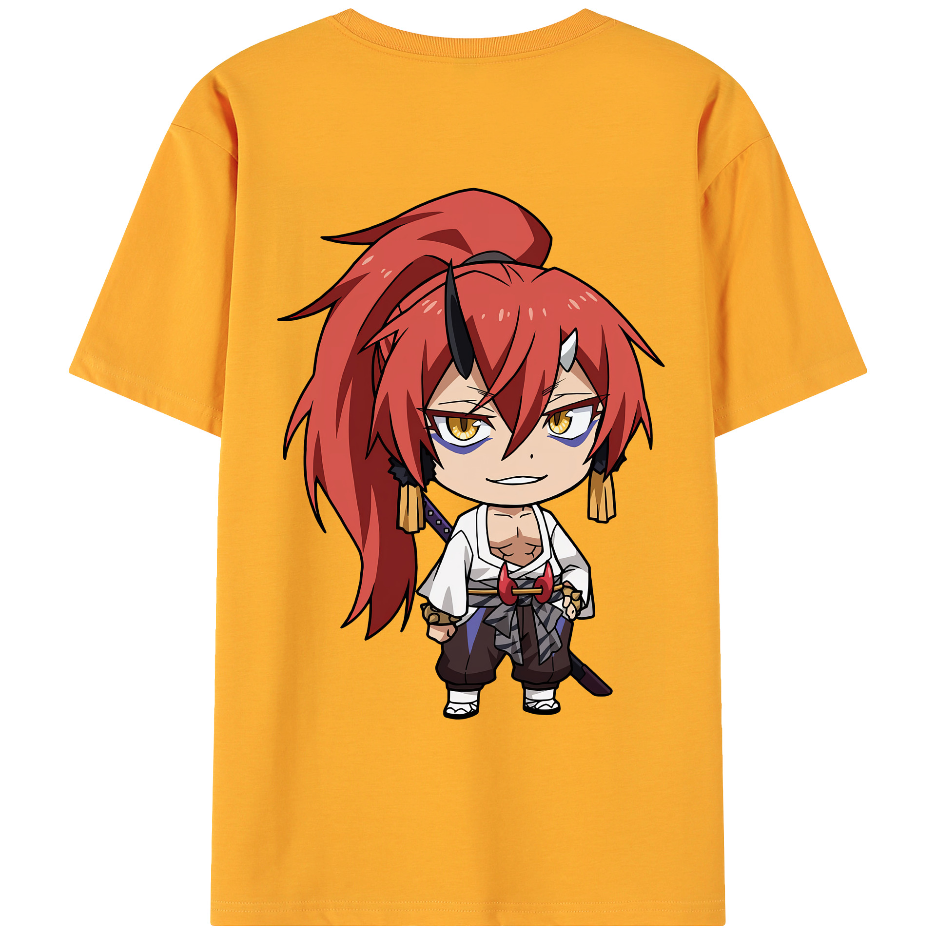 （画像用） 転スラ Regarding Reincarnated to Slime 綿100％ メンズ半袖Tシャツ（バックプリント） 通気性