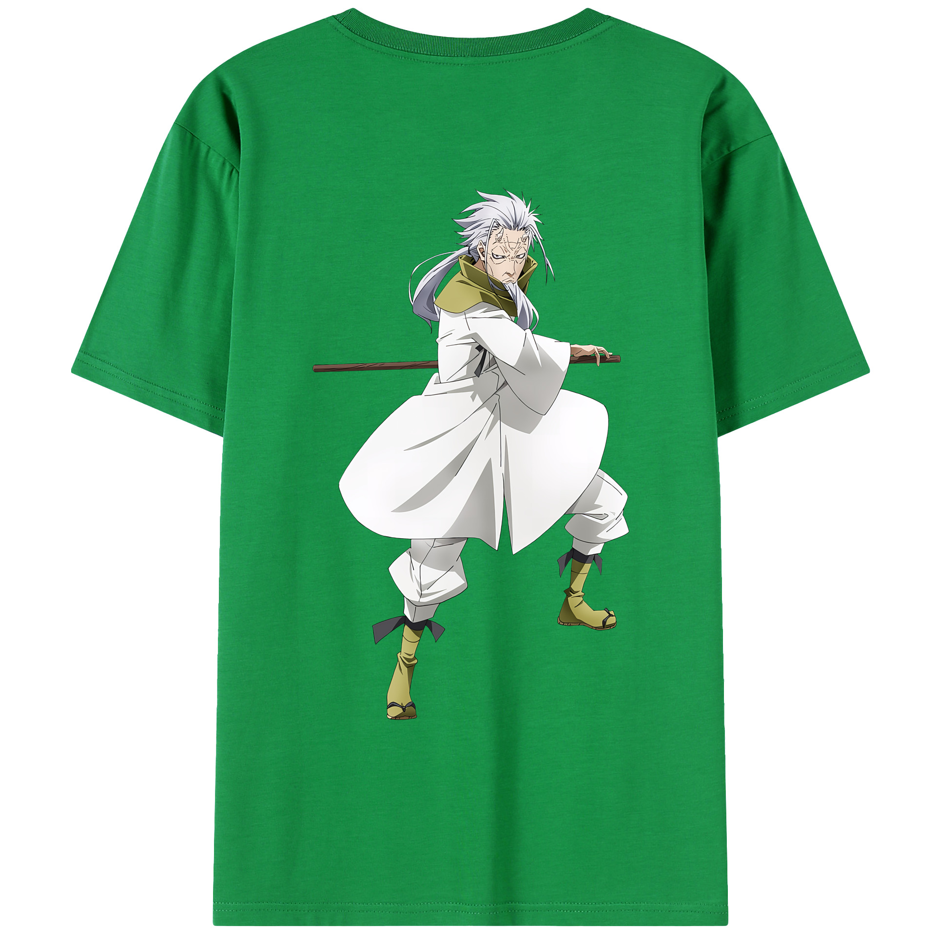 （画像用） 転スラ Regarding Reincarnated to Slime 綿100％ メンズ半袖Tシャツ（バックプリント） 通気性