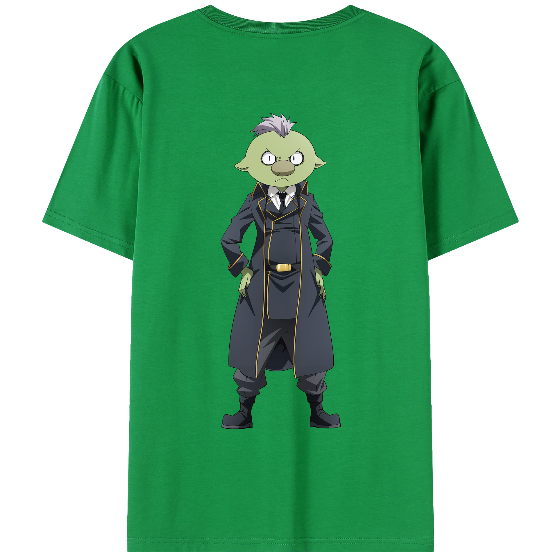 （画像用） 転スラ Regarding Reincarnated to Slime 綿100％ メンズ半袖Tシャツ（バックプリント） 通気性