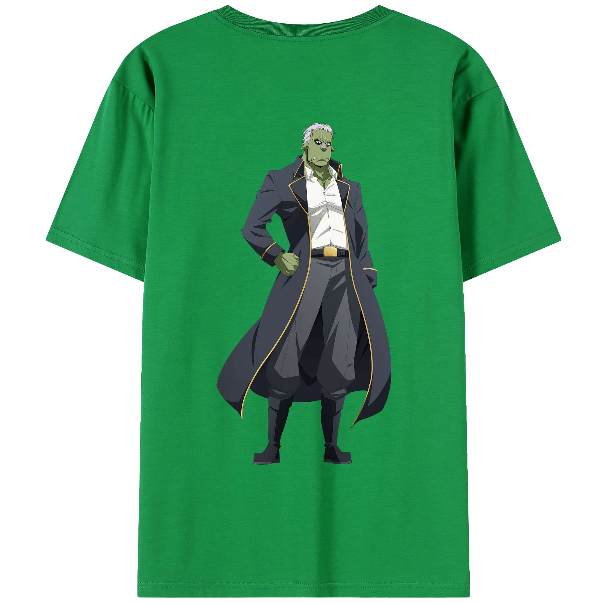 （画像用） 転スラ Regarding Reincarnated to Slime 綿100％ メンズ半袖Tシャツ（バックプリント） 通気性