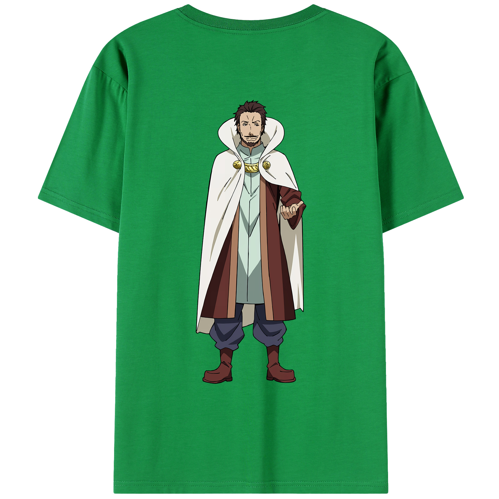 （画像用） 転スラ Regarding Reincarnated to Slime 綿100％ メンズ半袖Tシャツ（バックプリント） 通気性