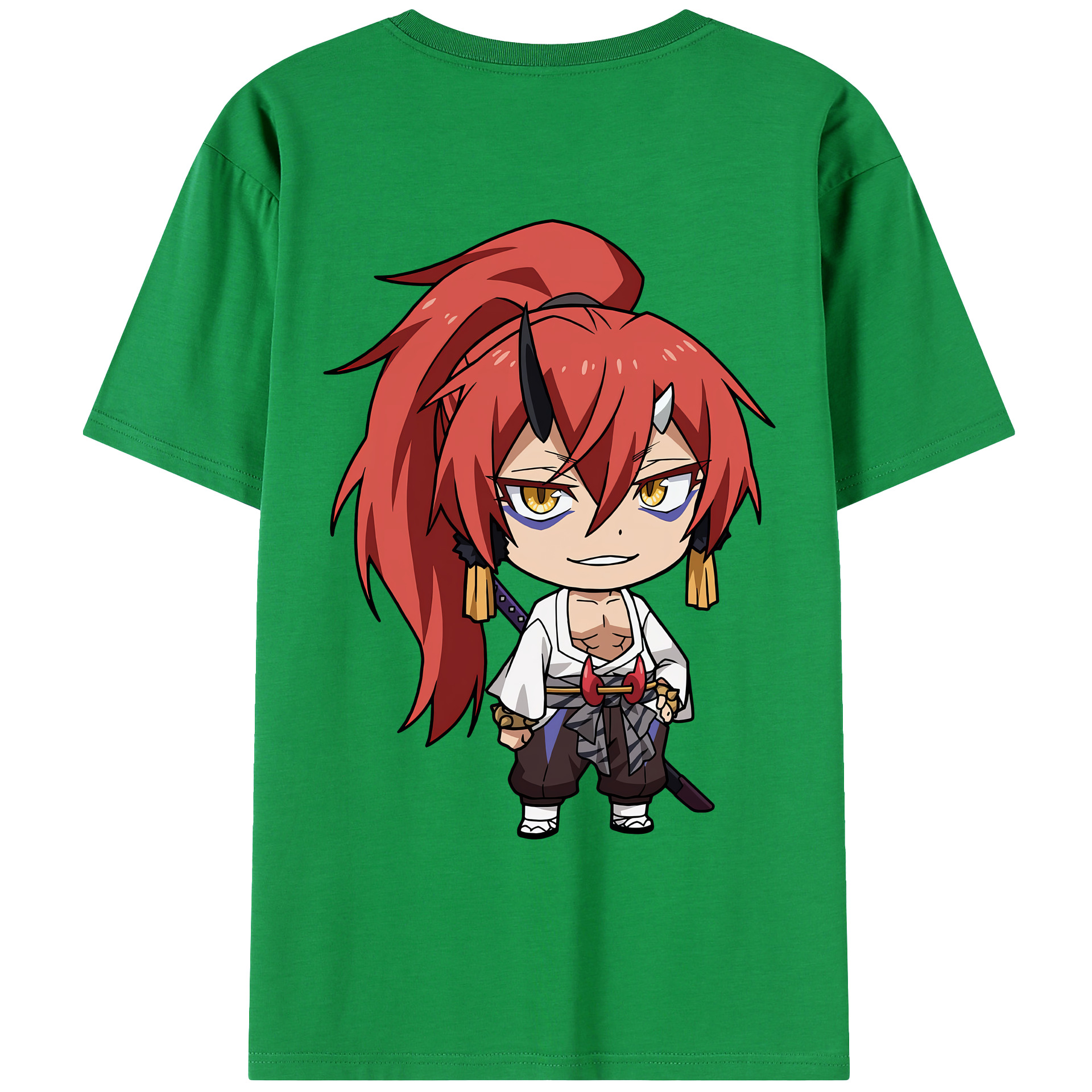 （画像用） 転スラ Regarding Reincarnated to Slime 綿100％ メンズ半袖Tシャツ（バックプリント） 通気性